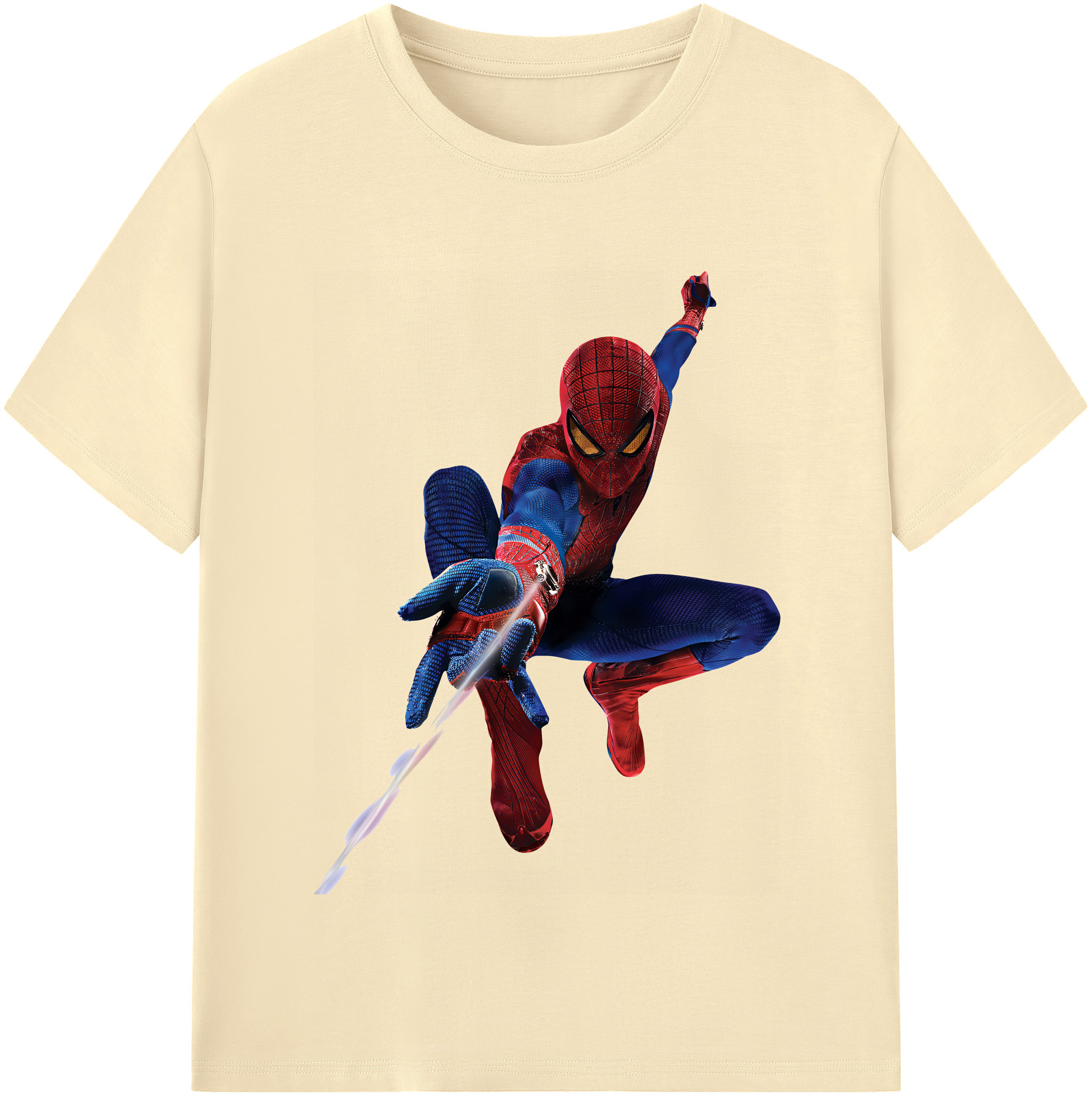 （画像用） Spider Man スパイダーマン 綿100％半袖Tシャツ（フロントプリント）