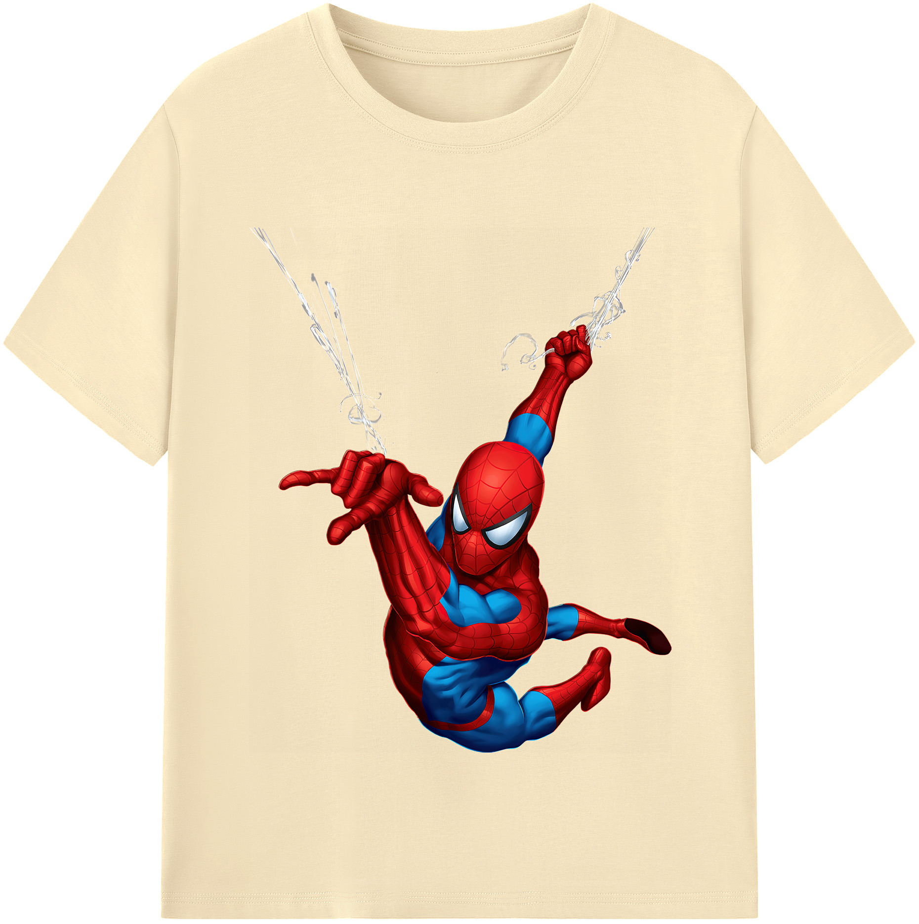 （画像用） Spider Man スパイダーマン 綿100％半袖Tシャツ（フロントプリント）