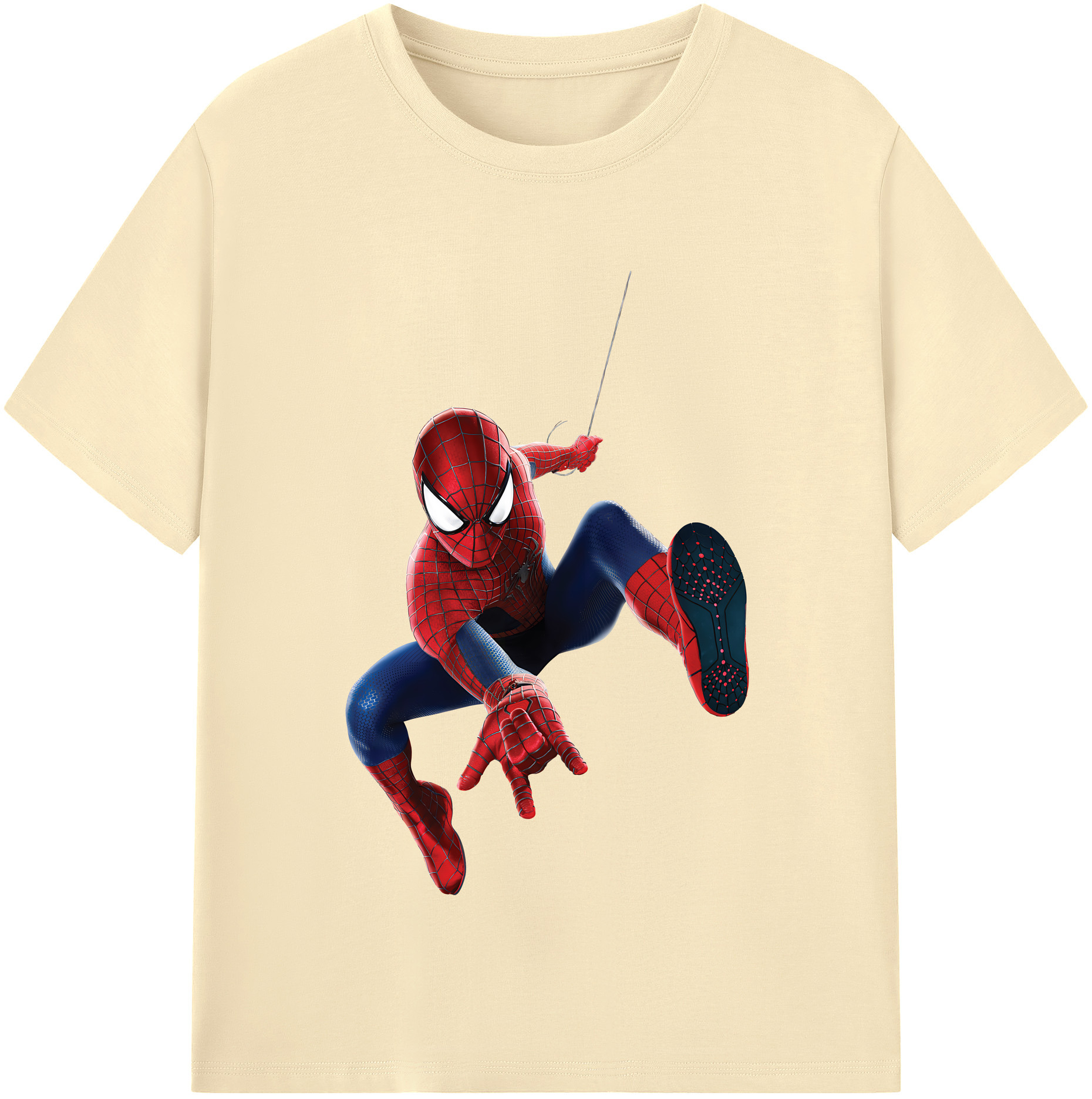Spider Man スパイダーマン 綿100％半袖Tシャツ（フロントプリント）