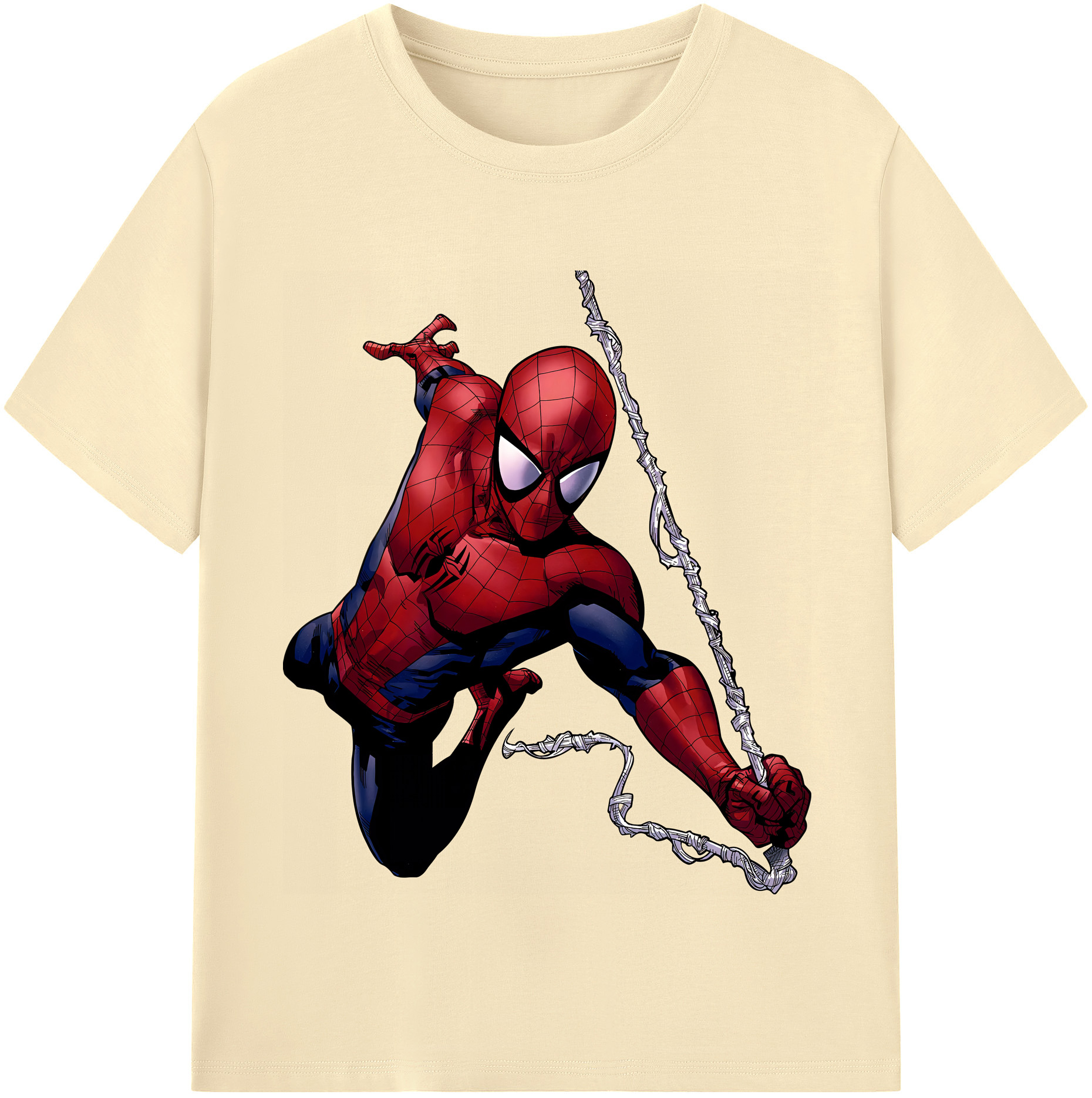 （画像用） Spider Man スパイダーマン 綿100％半袖Tシャツ（フロントプリント）
