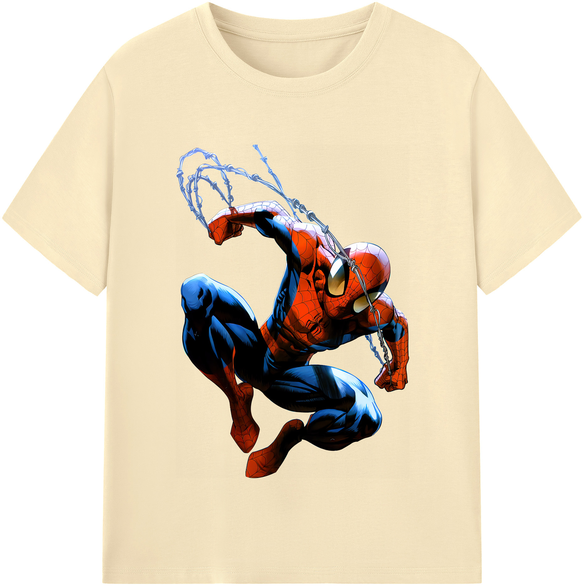 （画像用） Spider Man スパイダーマン 綿100％半袖Tシャツ（フロントプリント）