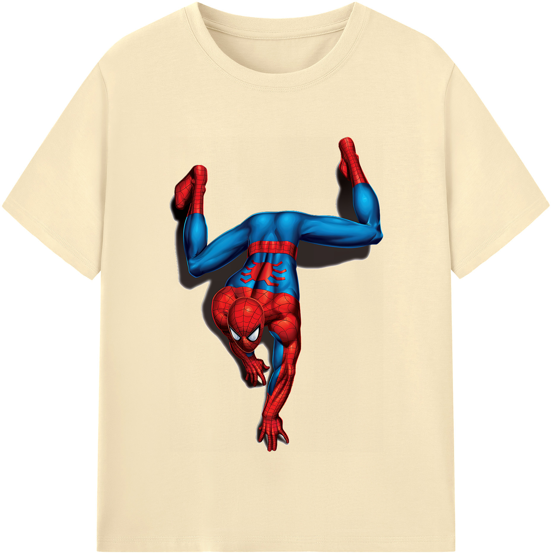 （画像用） Spider Man スパイダーマン 綿100％半袖Tシャツ（フロントプリント）
