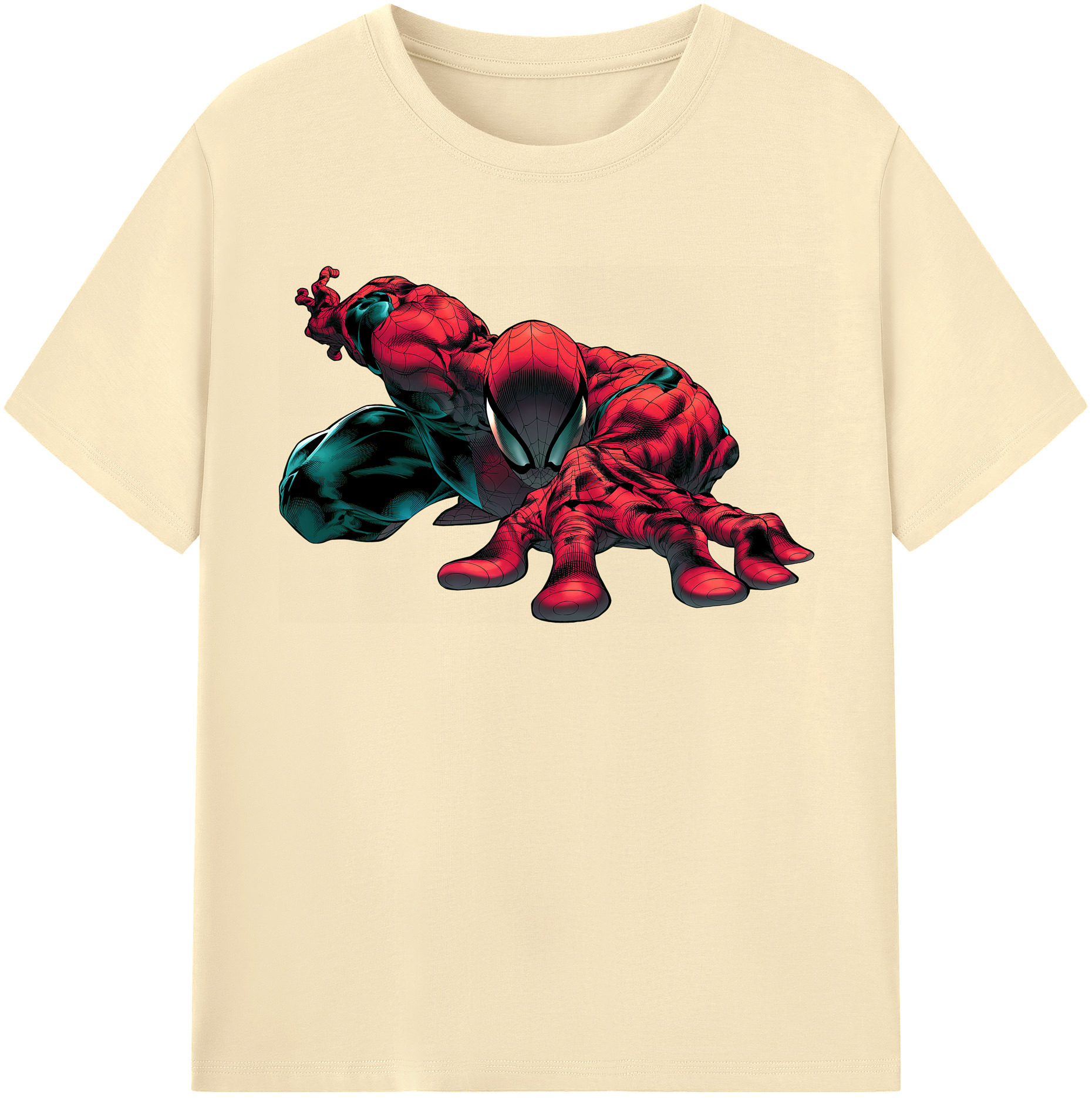 （画像用） Spider Man スパイダーマン 綿100％半袖Tシャツ（フロントプリント）