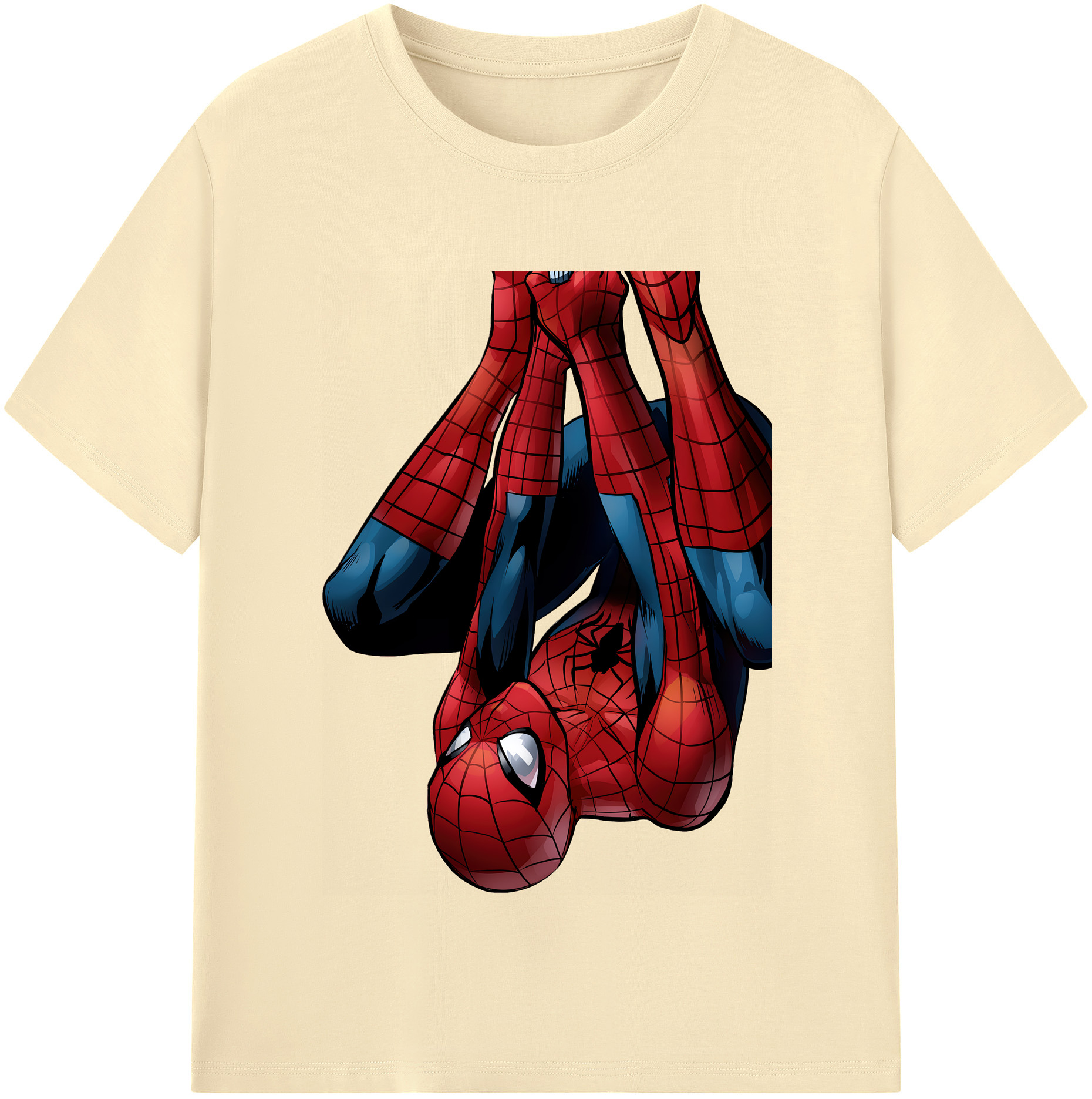（画像用） Spider Man スパイダーマン 綿100％半袖Tシャツ（フロントプリント）
