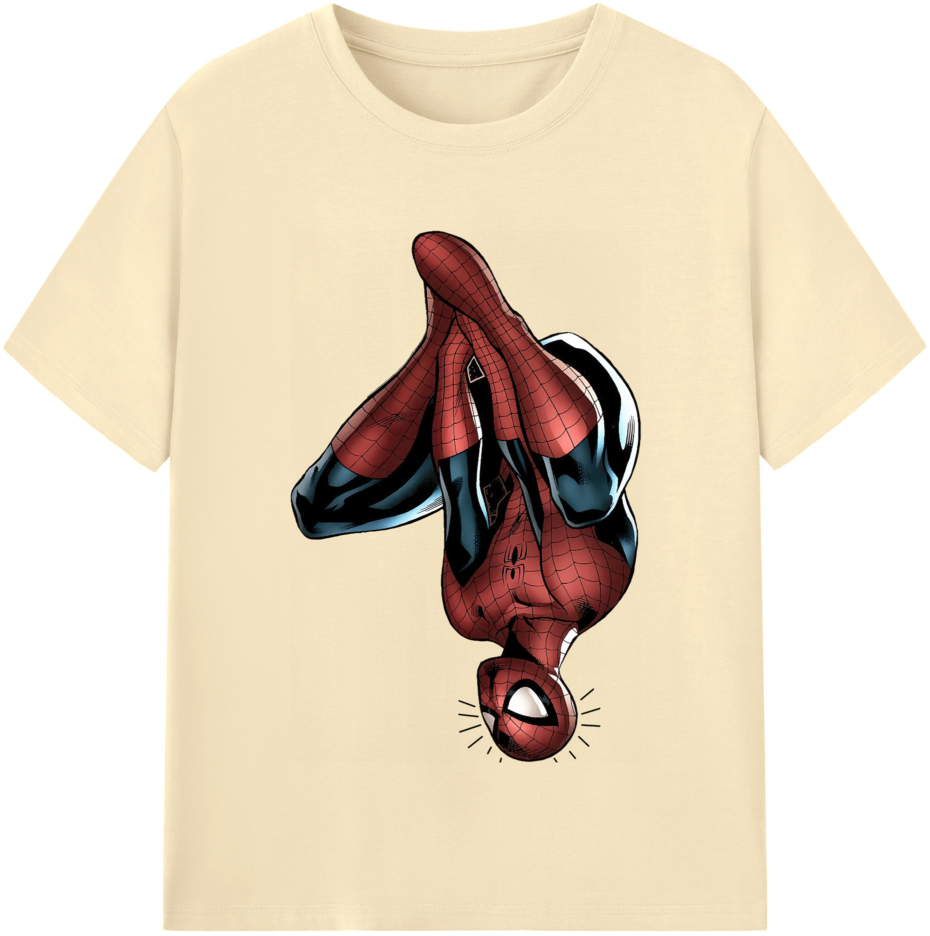 （画像用） Spider Man スパイダーマン 綿100％半袖Tシャツ（フロントプリント）