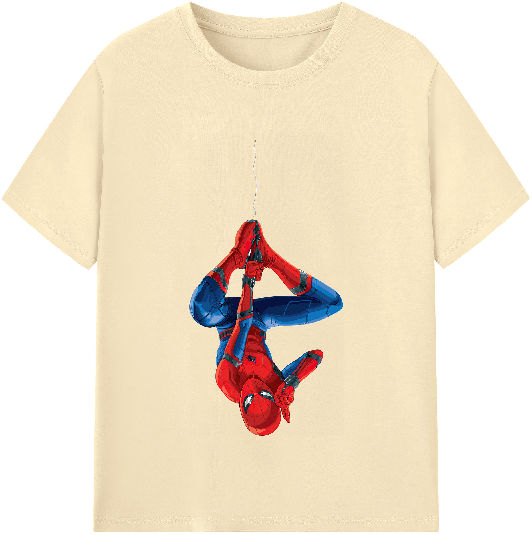 （画像用） Spider Man スパイダーマン 綿100％半袖Tシャツ（フロントプリント）
