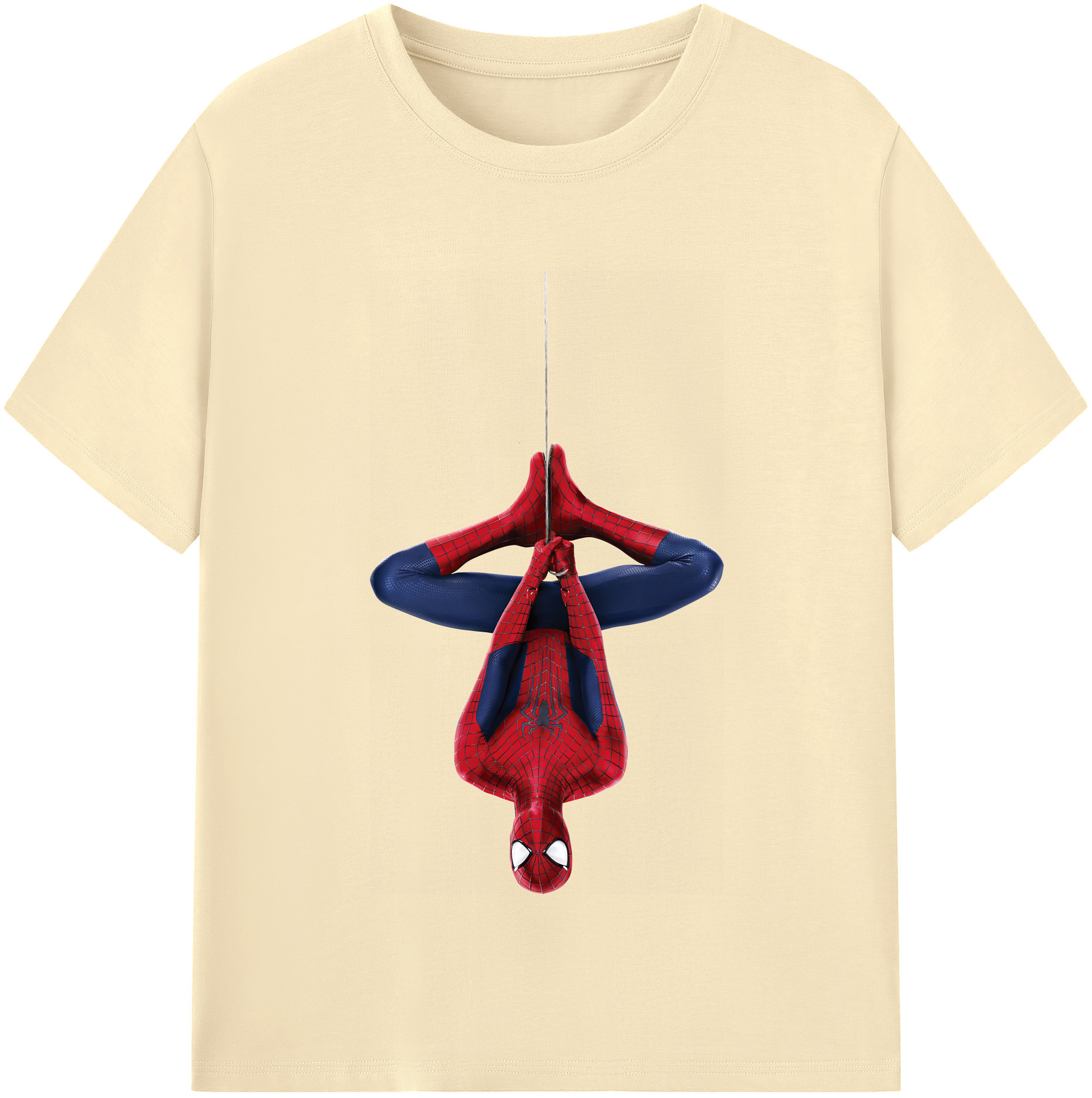 （画像用） Spider Man スパイダーマン 綿100％半袖Tシャツ（フロントプリント）