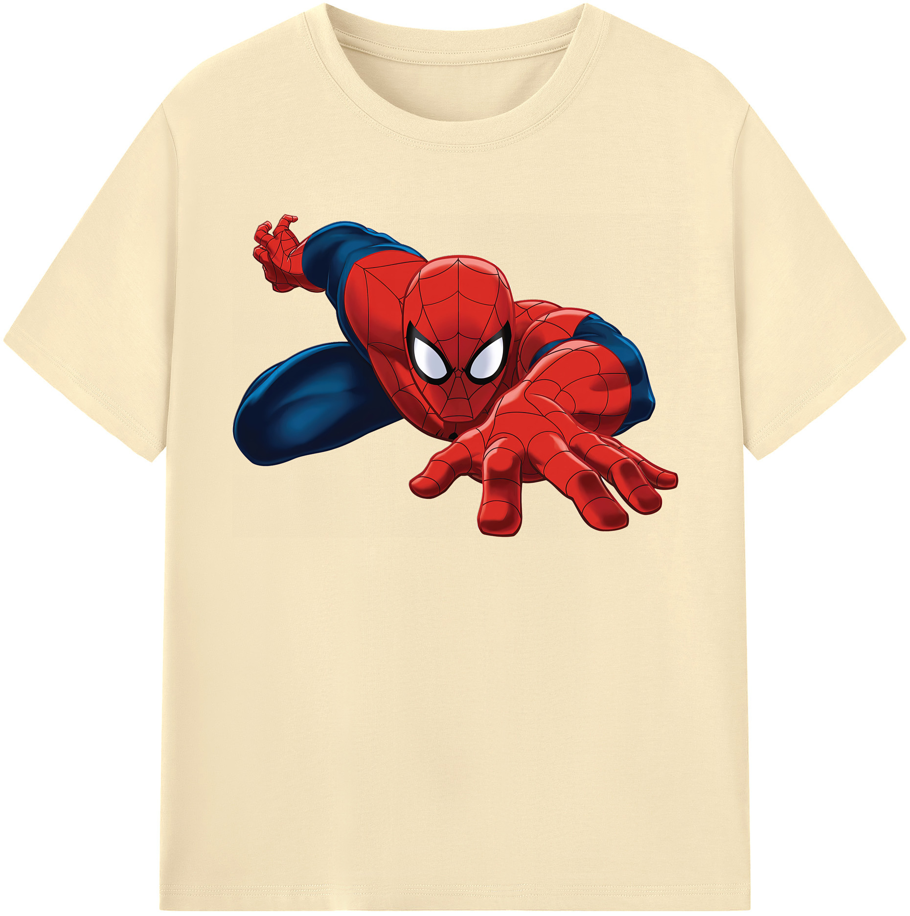 （画像用） Spider Man スパイダーマン 綿100％半袖Tシャツ（フロントプリント）