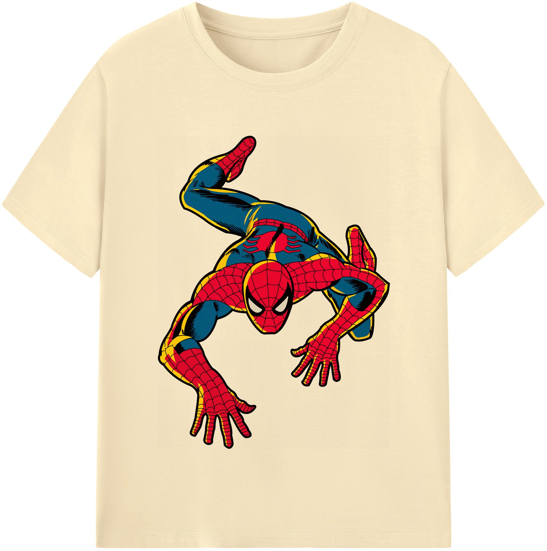 （画像用） Spider Man スパイダーマン 綿100％半袖Tシャツ（フロントプリント）