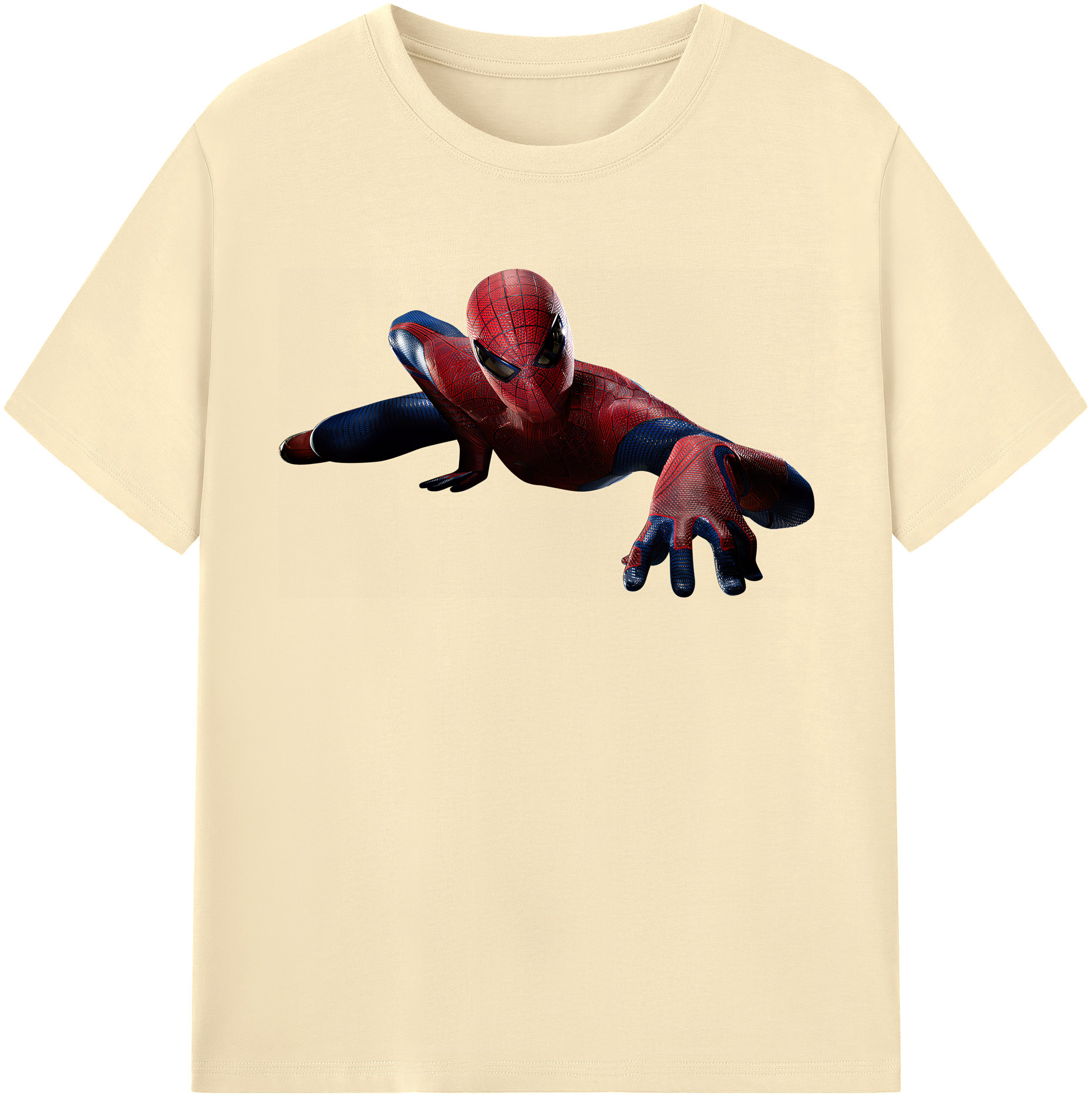 （画像用） Spider Man スパイダーマン 綿100％半袖Tシャツ（フロントプリント）