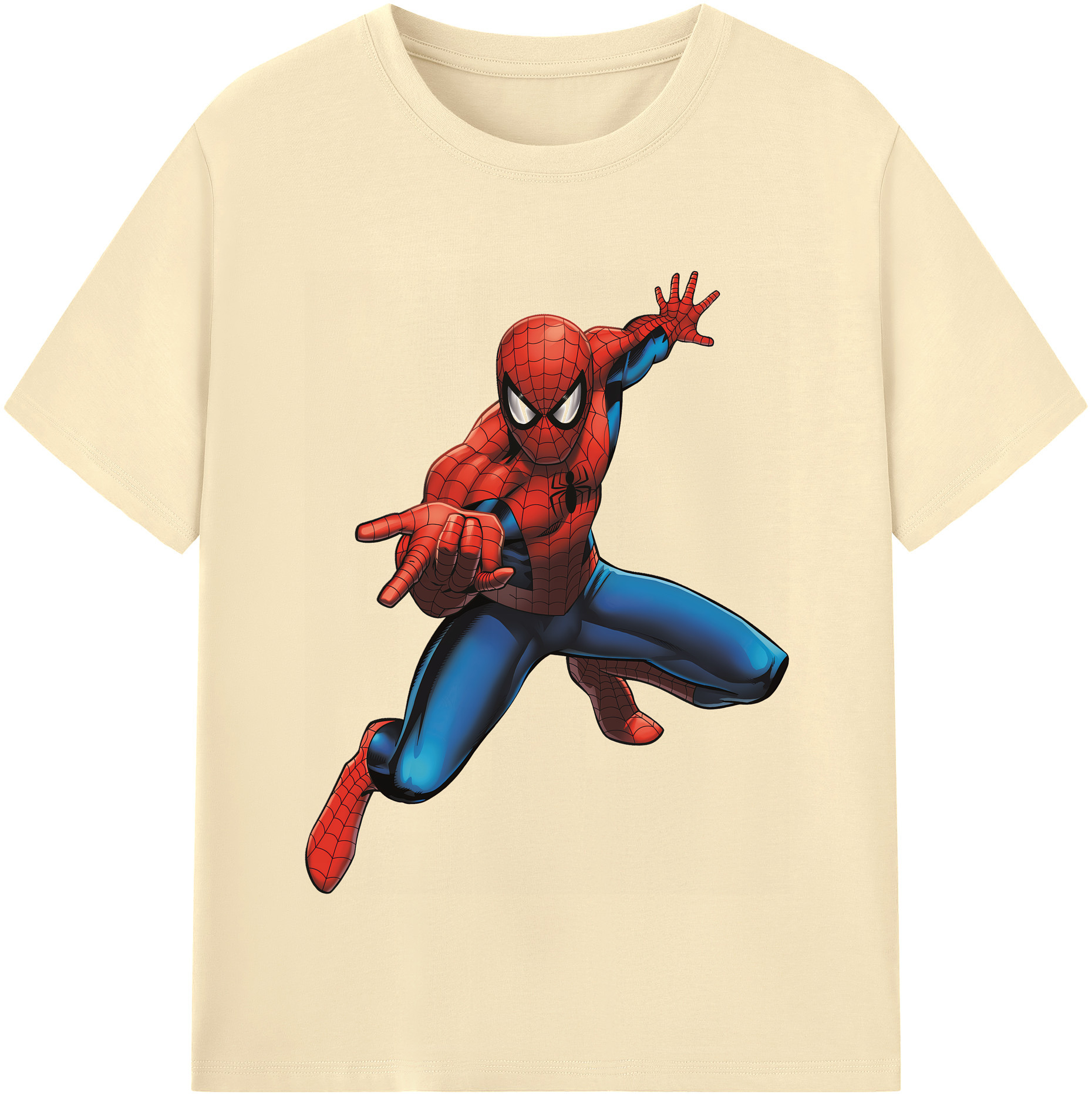 （画像用） Spider Man スパイダーマン 綿100％半袖Tシャツ（フロントプリント）