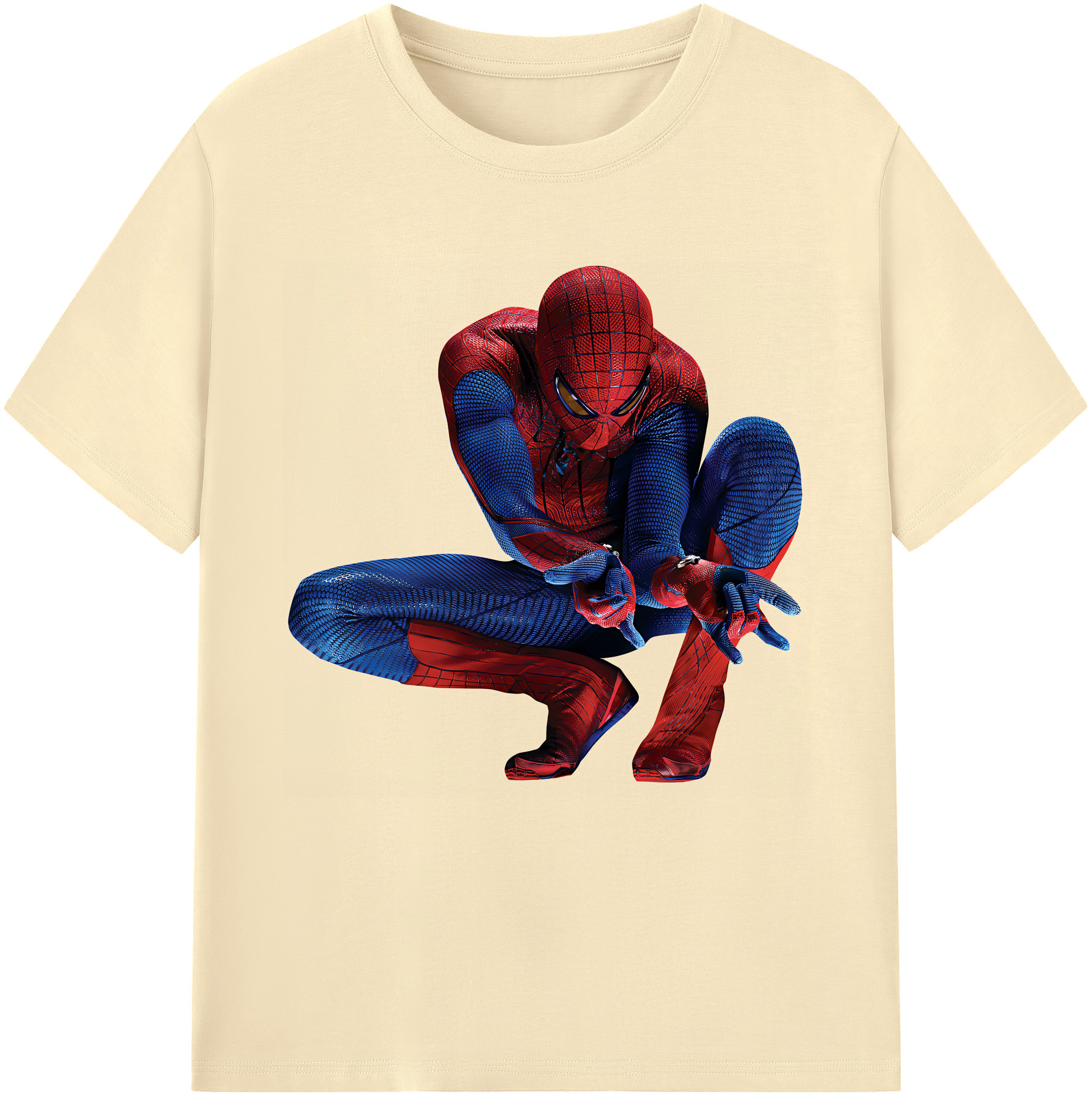 （画像用） Spider Man スパイダーマン 綿100％半袖Tシャツ（フロントプリント）
