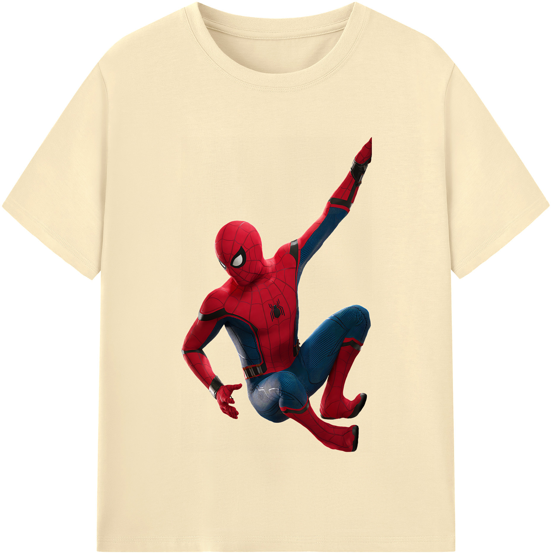 （画像用） Spider Man スパイダーマン 綿100％半袖Tシャツ（フロントプリント）