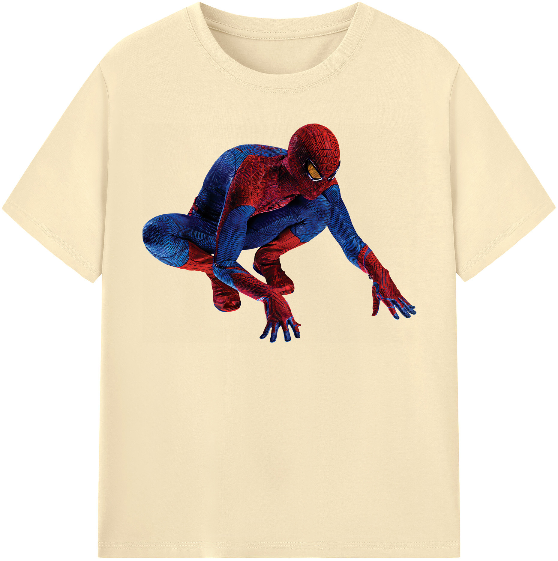 （画像用） Spider Man スパイダーマン 綿100％半袖Tシャツ（フロントプリント）