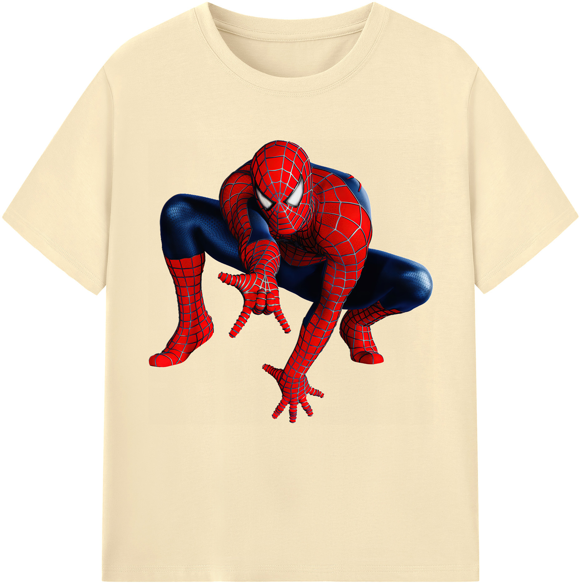 （画像用） Spider Man スパイダーマン 綿100％半袖Tシャツ（フロントプリント）