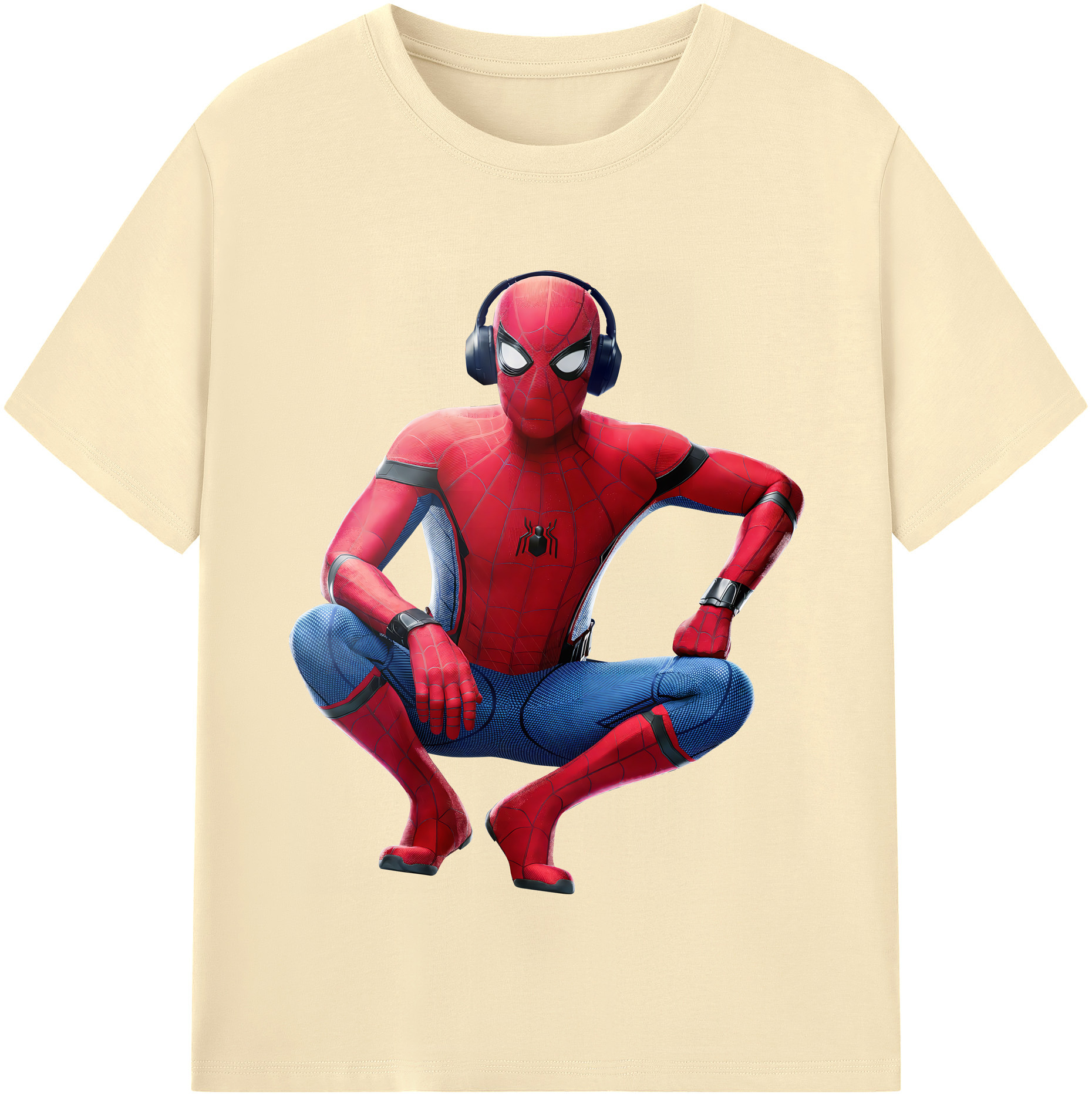 （画像用） Spider Man スパイダーマン 綿100％半袖Tシャツ（フロントプリント）