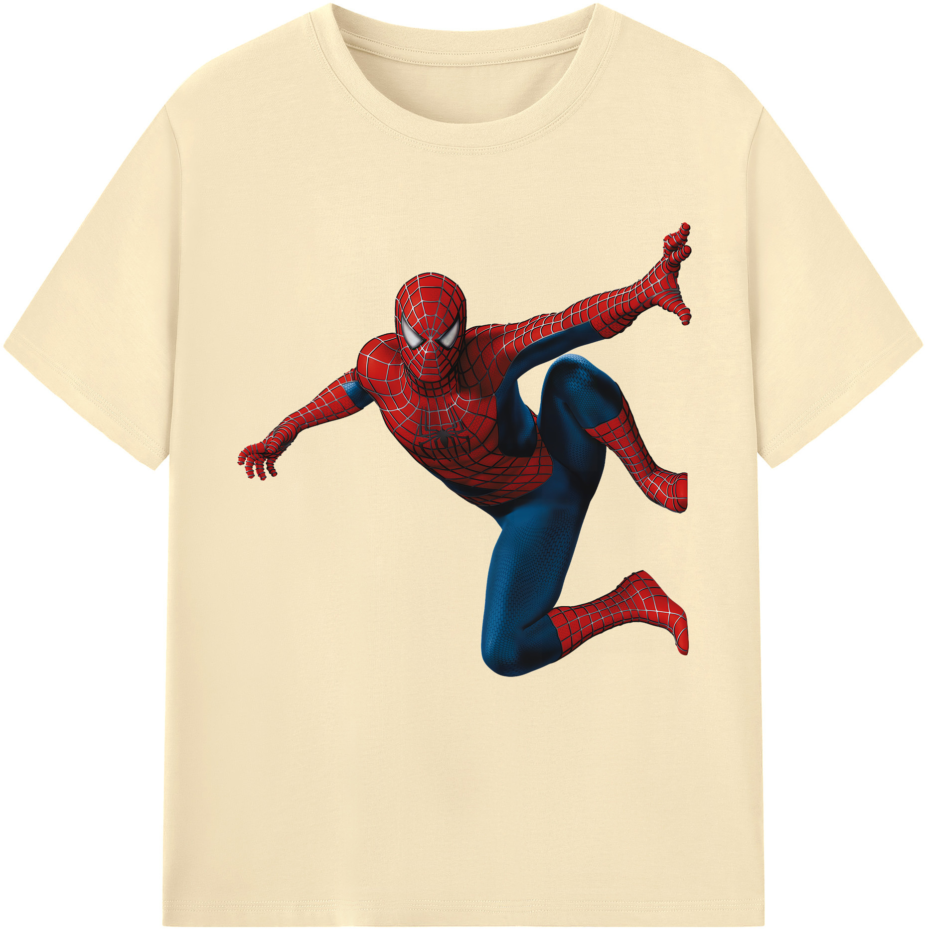 （画像用） Spider Man スパイダーマン 綿100％半袖Tシャツ（フロントプリント）