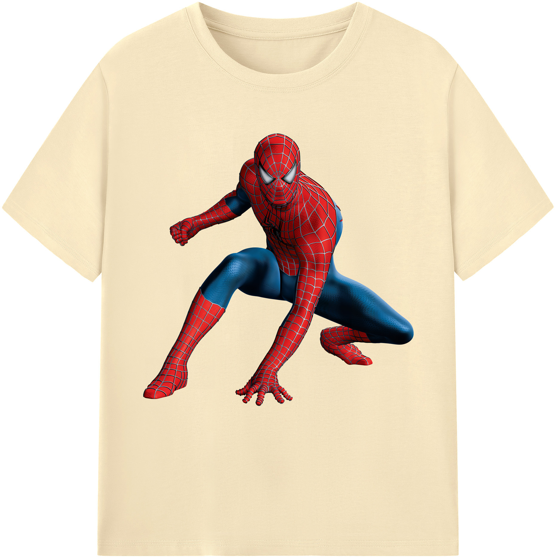 （画像用） Spider Man スパイダーマン 綿100％半袖Tシャツ（フロントプリント）