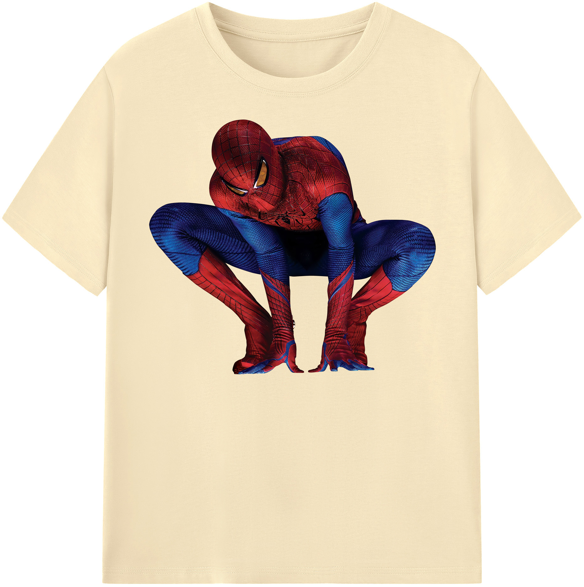 （画像用） Spider Man スパイダーマン 綿100％半袖Tシャツ（フロントプリント）