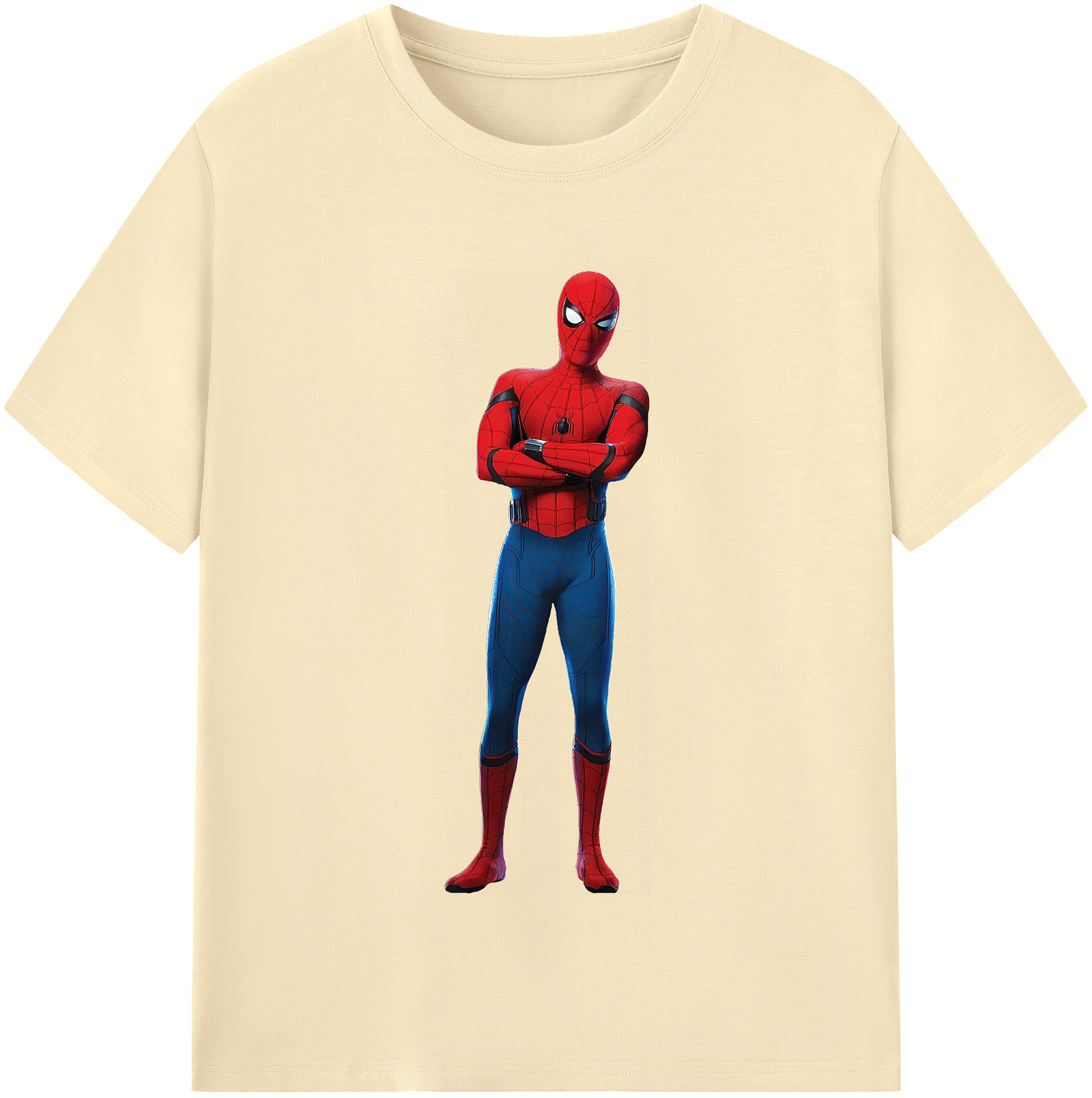 （画像用） Spider Man スパイダーマン 綿100％半袖Tシャツ（フロントプリント）