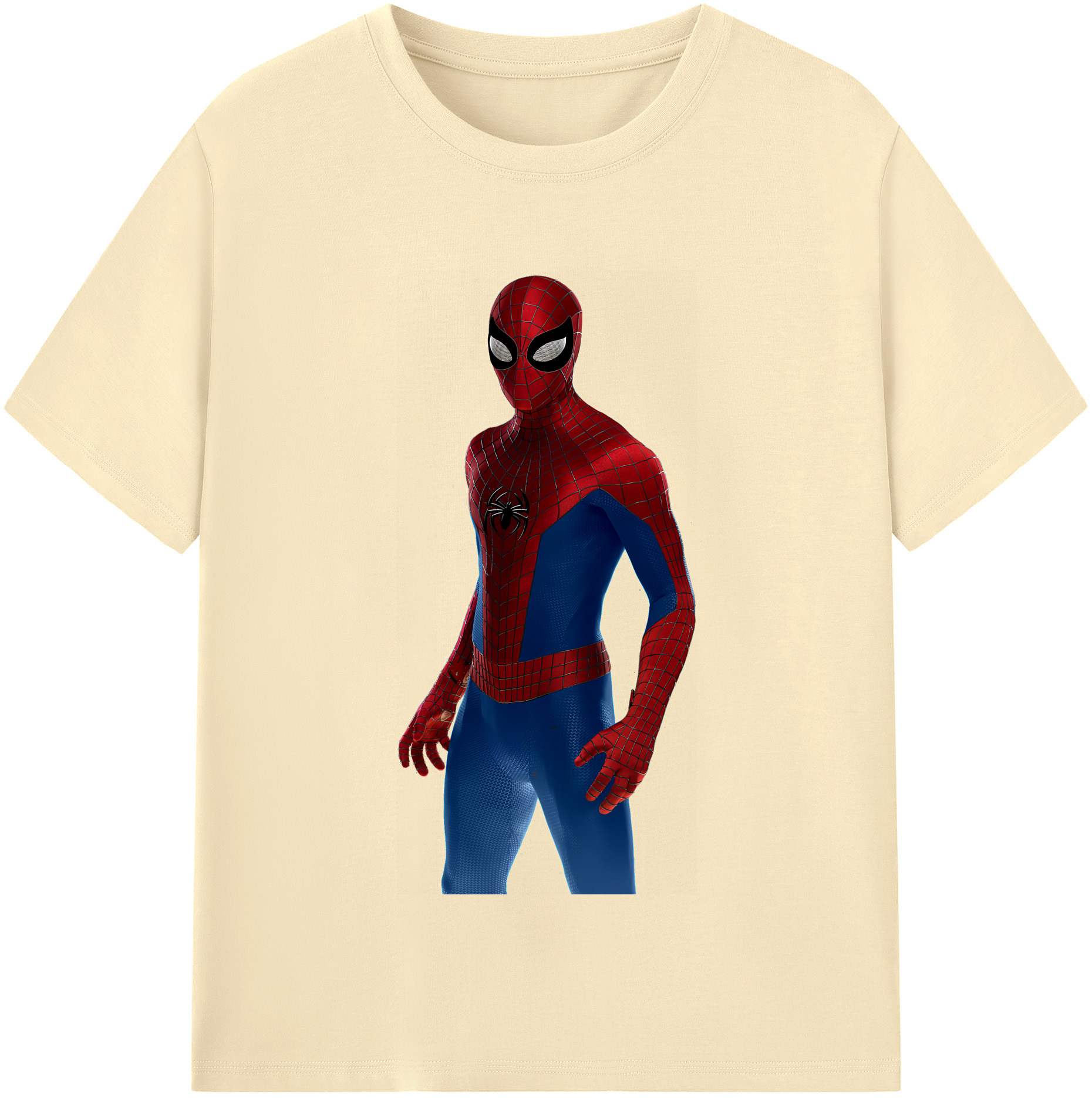 （画像用） Spider Man スパイダーマン 綿100％半袖Tシャツ（フロントプリント）