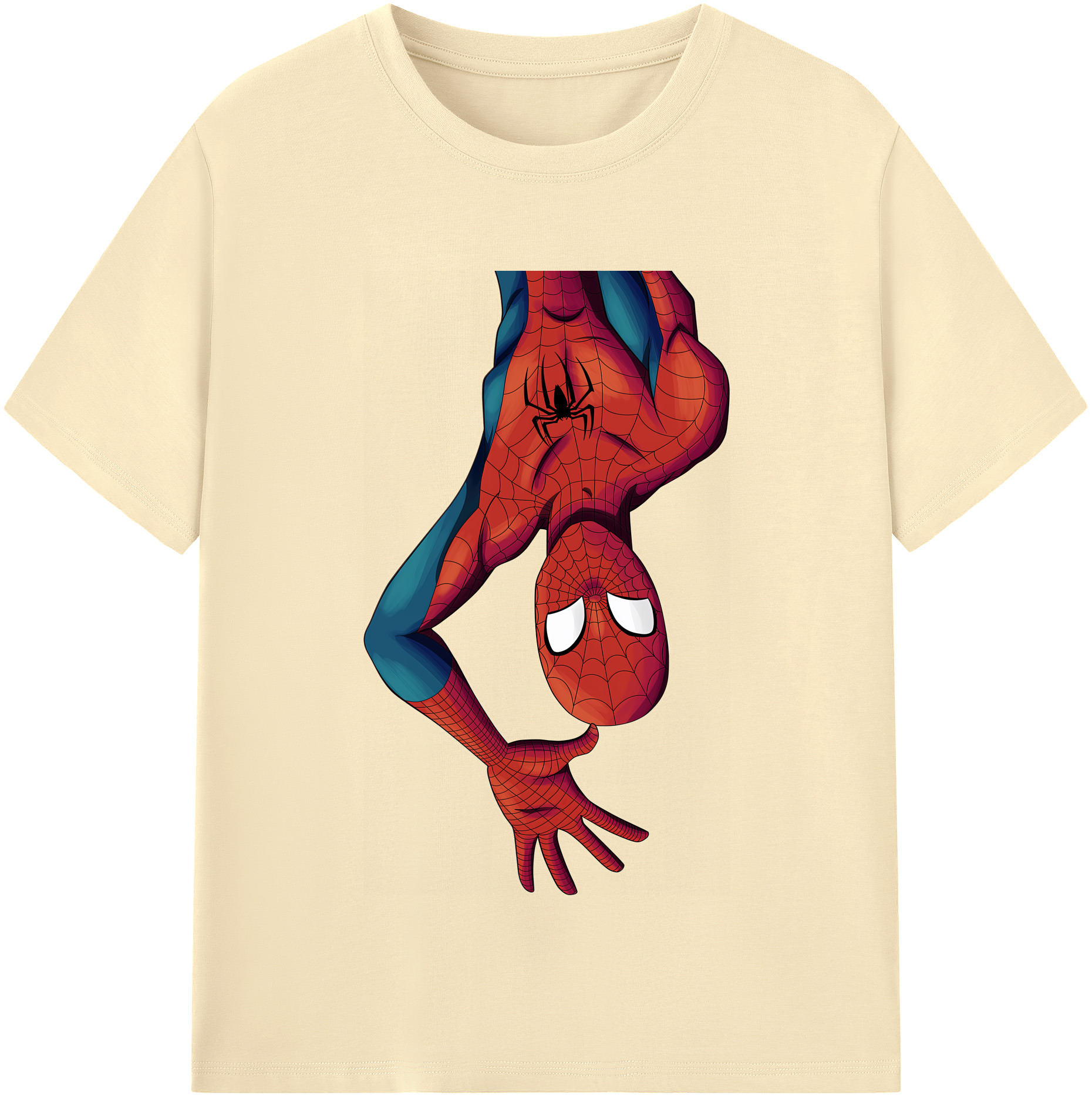 （画像用） Spider Man スパイダーマン 綿100％半袖Tシャツ（フロントプリント）