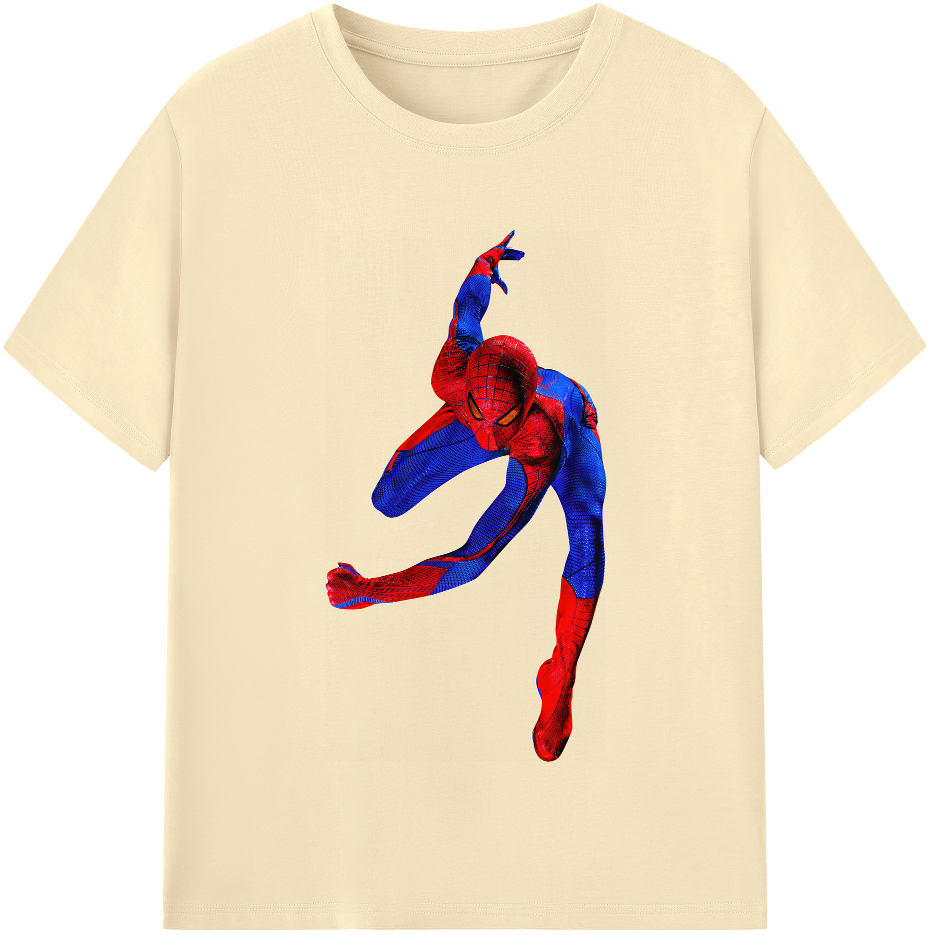 （画像用） Spider Man スパイダーマン 綿100％半袖Tシャツ（フロントプリント）