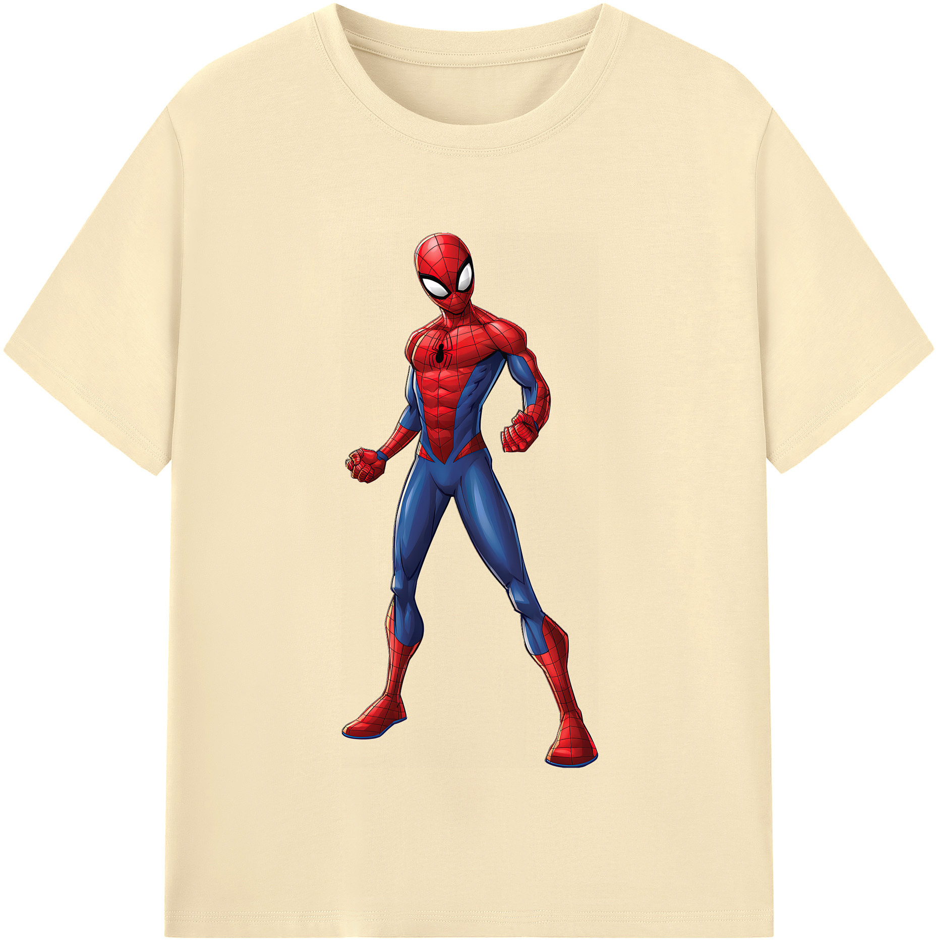 （画像用） Spider Man スパイダーマン 綿100％半袖Tシャツ（フロントプリント）