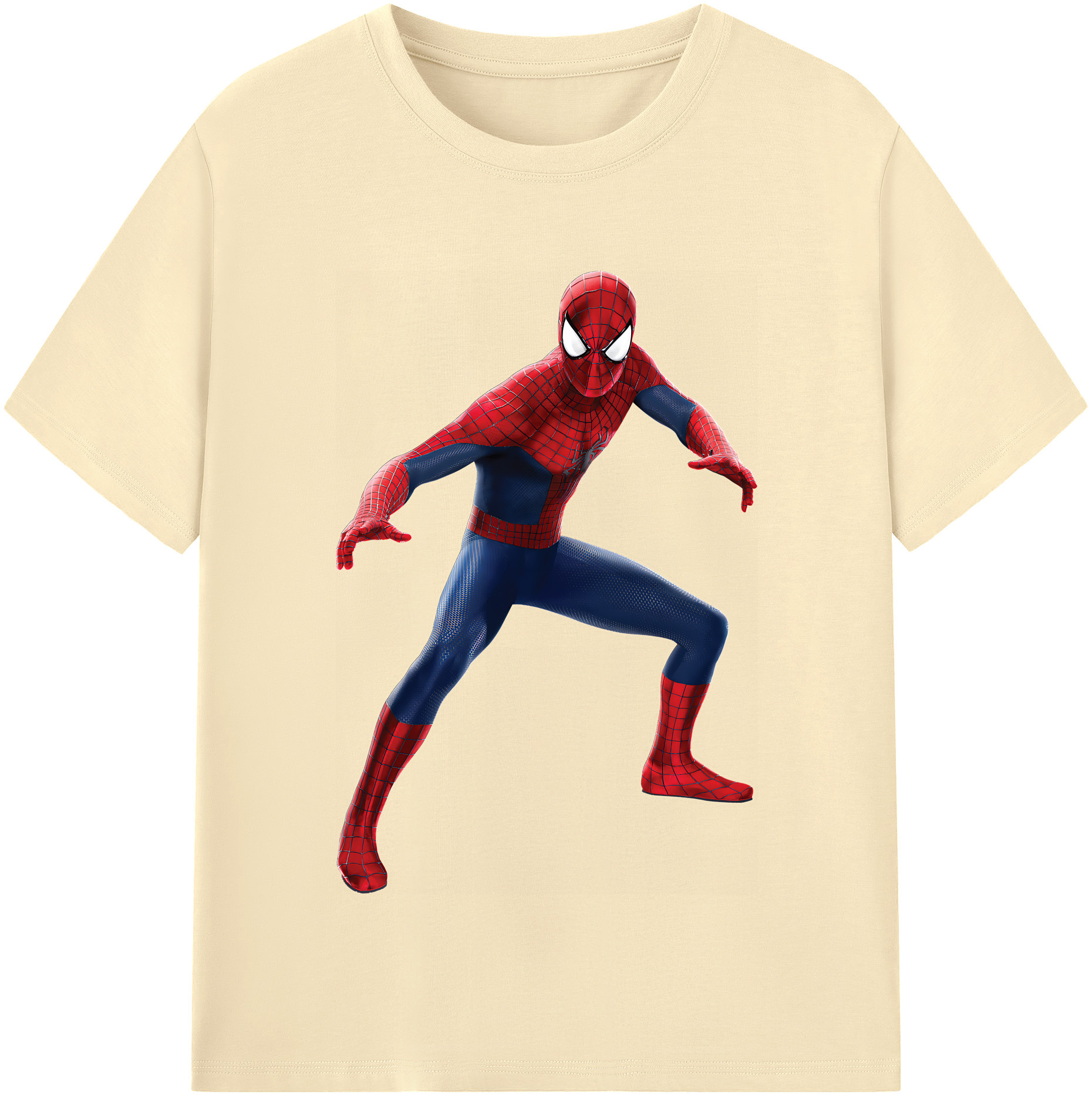 （画像用） Spider Man スパイダーマン 綿100％半袖Tシャツ（フロントプリント）