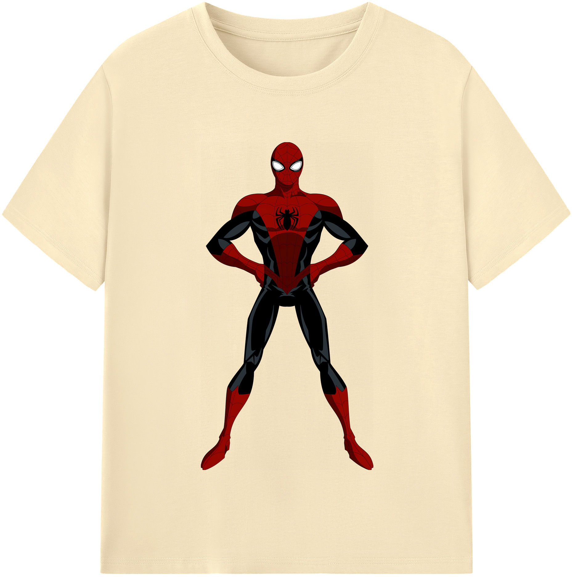 （画像用） Spider Man スパイダーマン 綿100％半袖Tシャツ（フロントプリント）