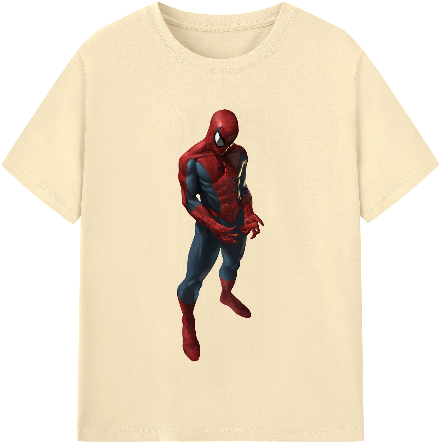 （画像用） Spider Man スパイダーマン 綿100％半袖Tシャツ（フロントプリント）