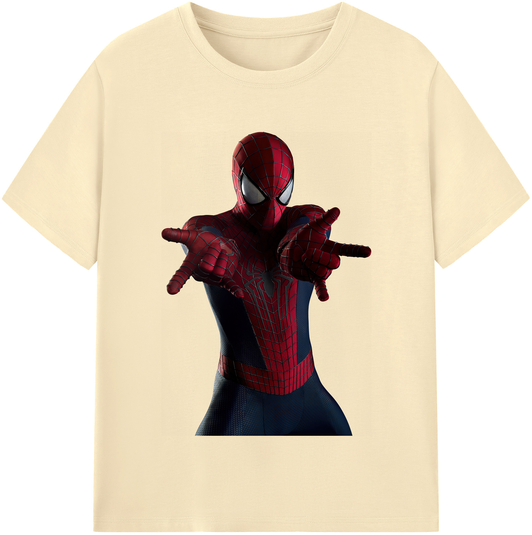 （画像用） Spider Man スパイダーマン 綿100％半袖Tシャツ（フロントプリント）