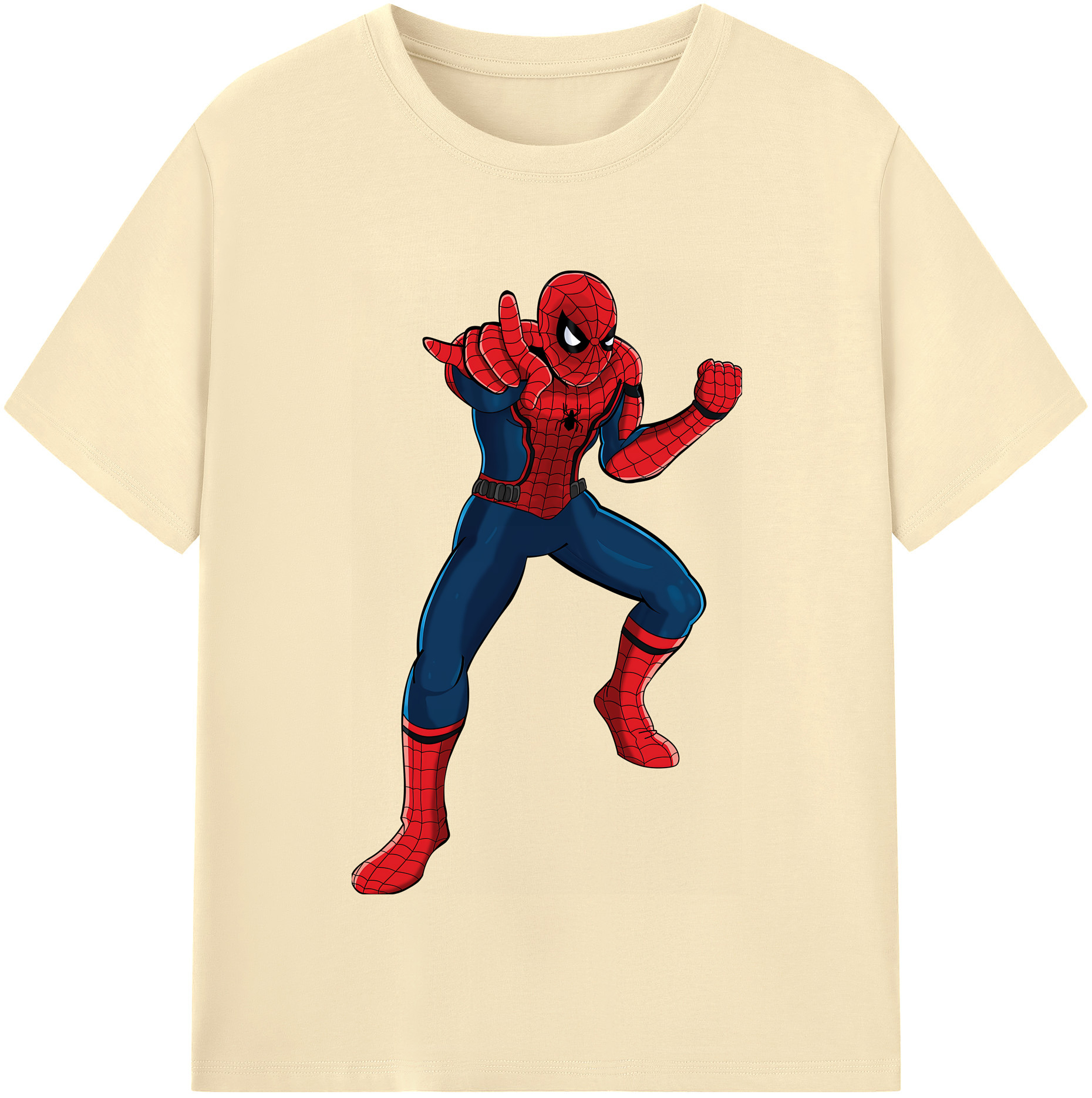 （画像用） Spider Man スパイダーマン 綿100％半袖Tシャツ（フロントプリント）