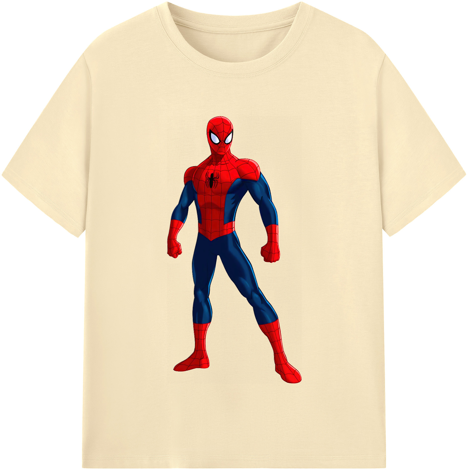 （画像用） Spider Man スパイダーマン 綿100％半袖Tシャツ（フロントプリント）