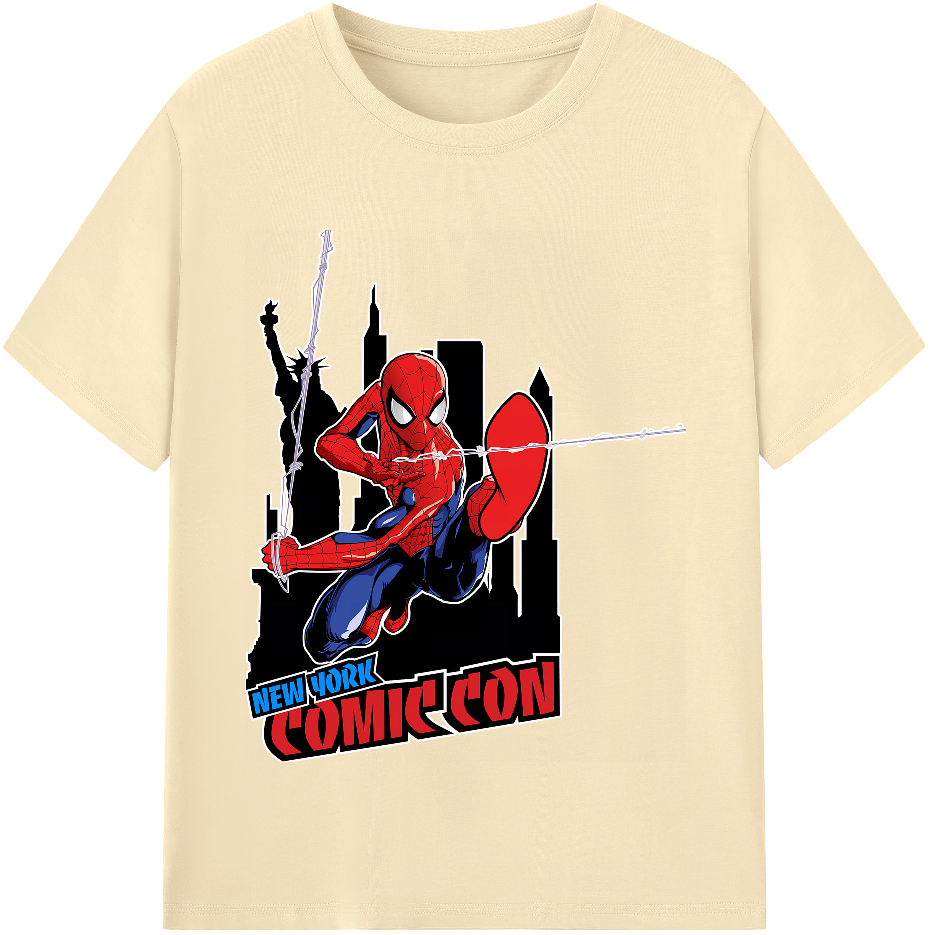 （画像用） Spider Man スパイダーマン 綿100％半袖Tシャツ（フロントプリント）