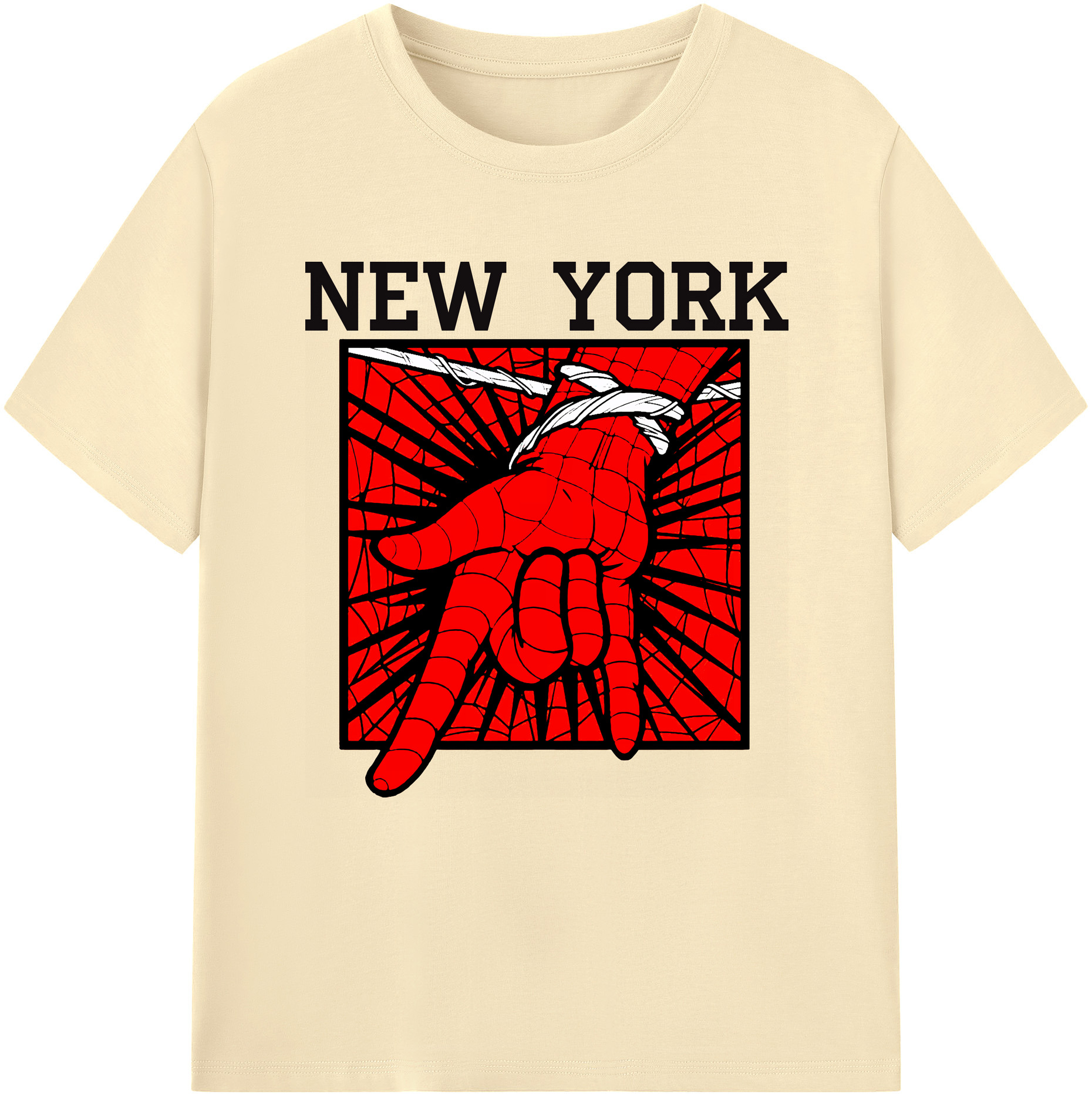 （画像用） Spider Man スパイダーマン 綿100％半袖Tシャツ（フロントプリント）