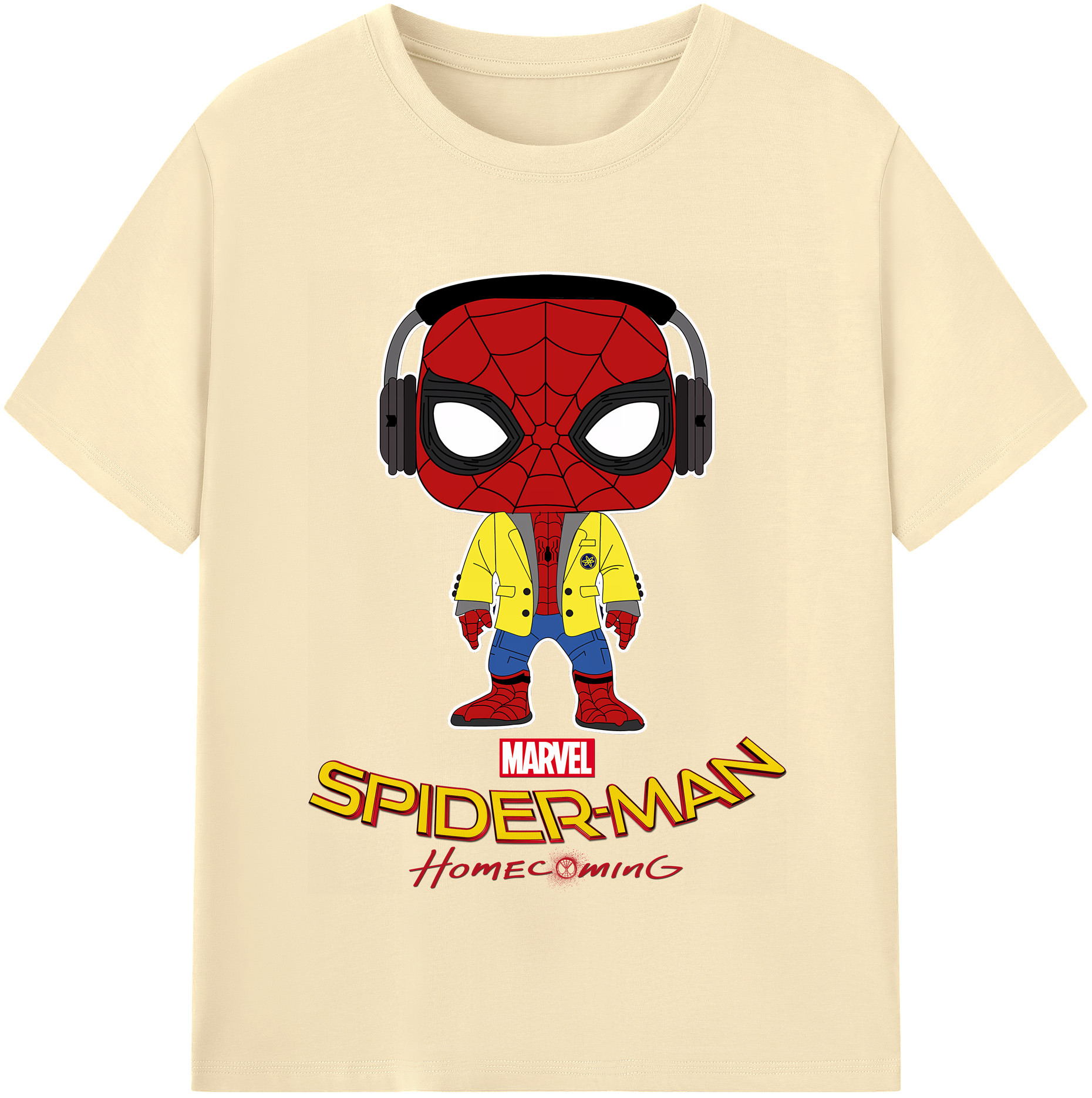 （画像用） Spider Man スパイダーマン 綿100％半袖Tシャツ（フロントプリント）