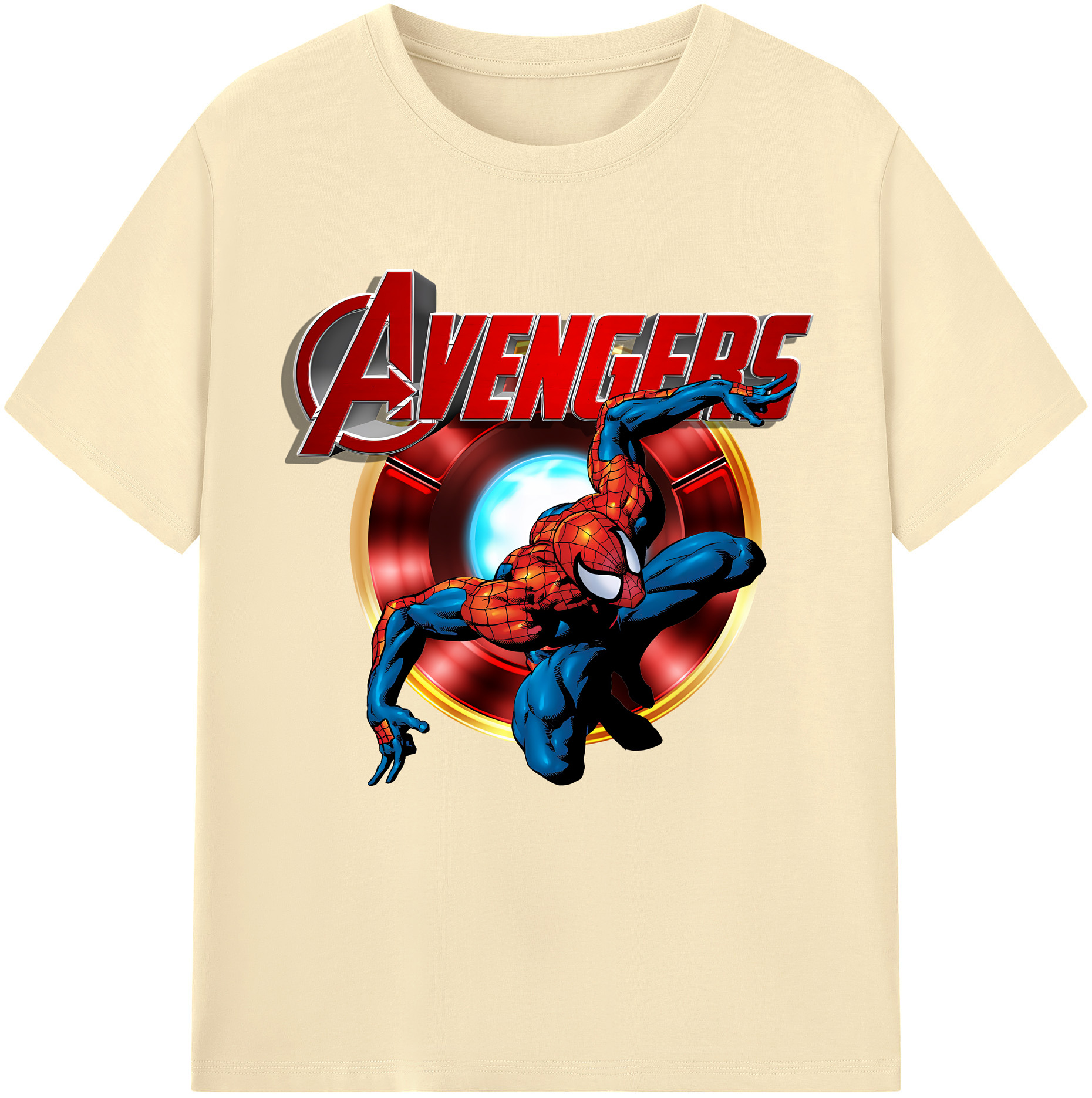 （画像用） Spider Man スパイダーマン 綿100％半袖Tシャツ（フロントプリント）