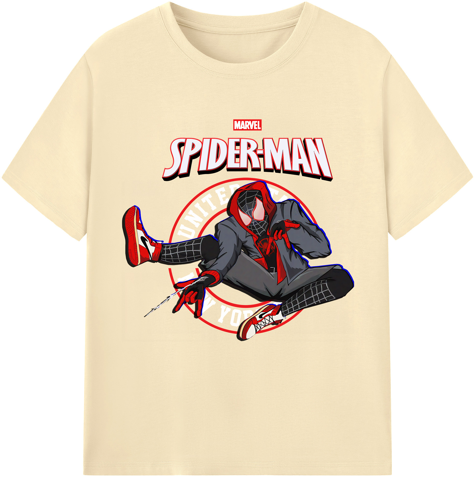 （画像用） Spider Man スパイダーマン 綿100％半袖Tシャツ（フロントプリント）