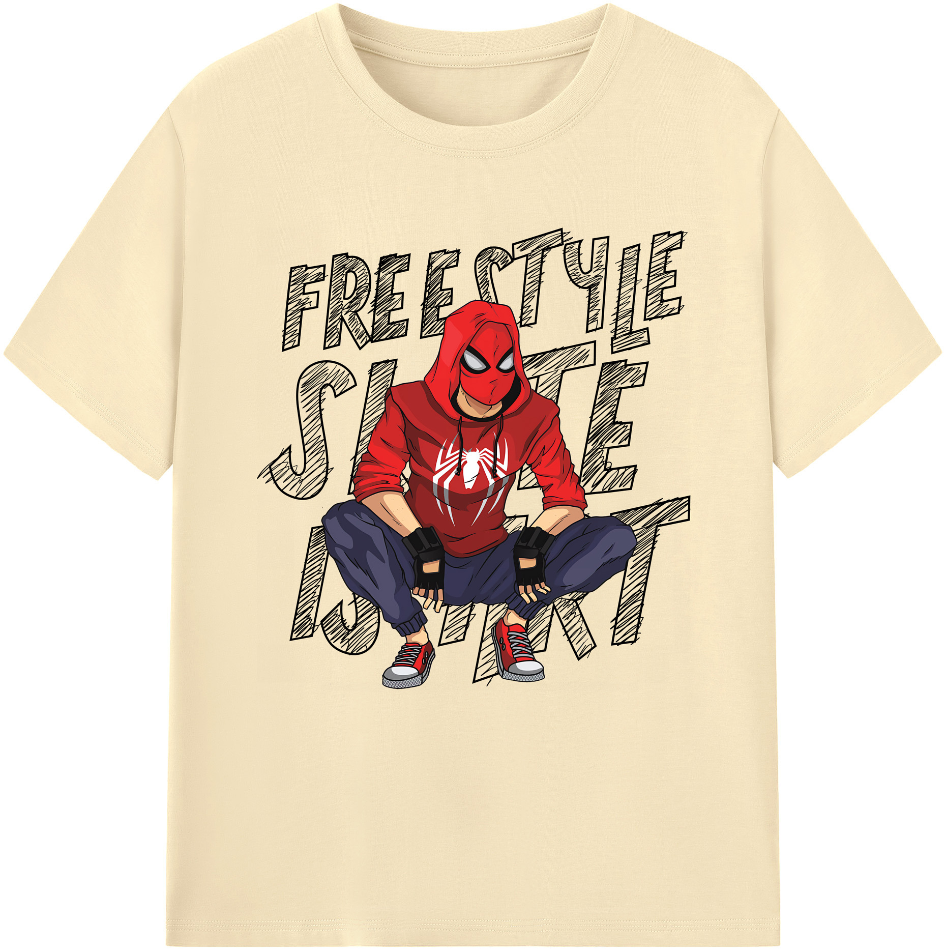 Spider Man スパイダーマン 綿100％半袖Tシャツ（フロントプリント）