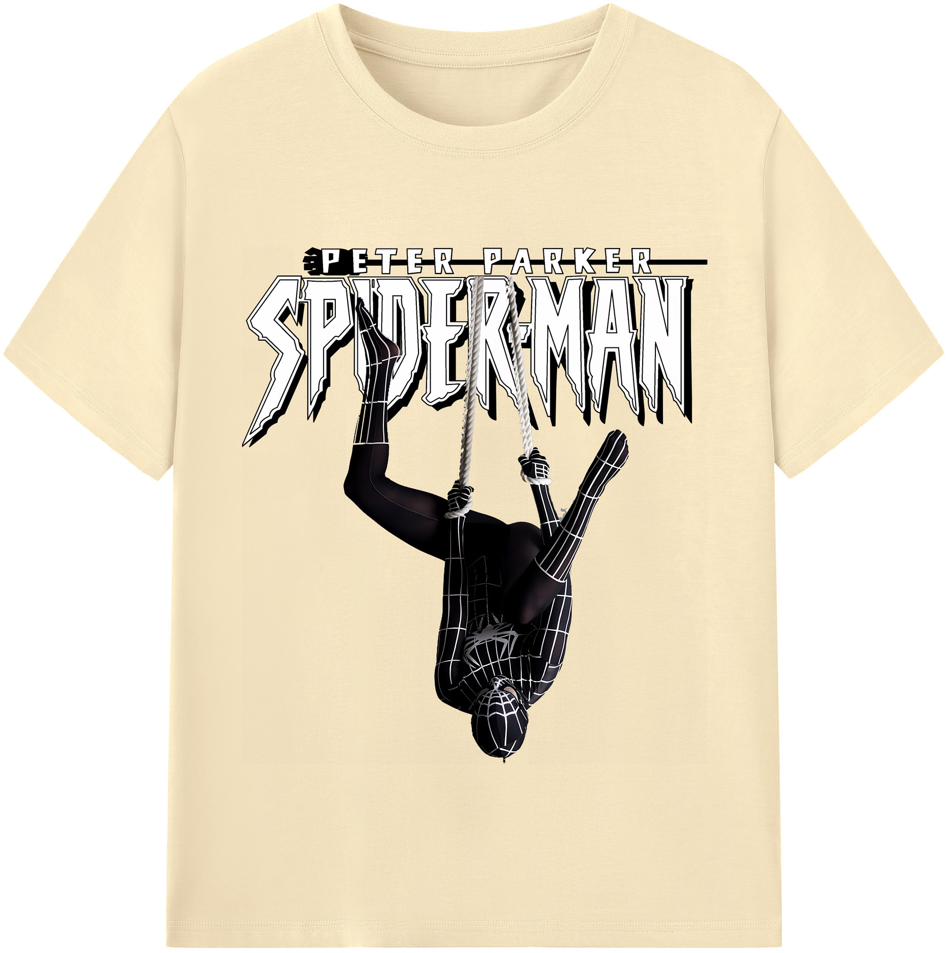 （画像用） Spider Man スパイダーマン 綿100％半袖Tシャツ（フロントプリント）