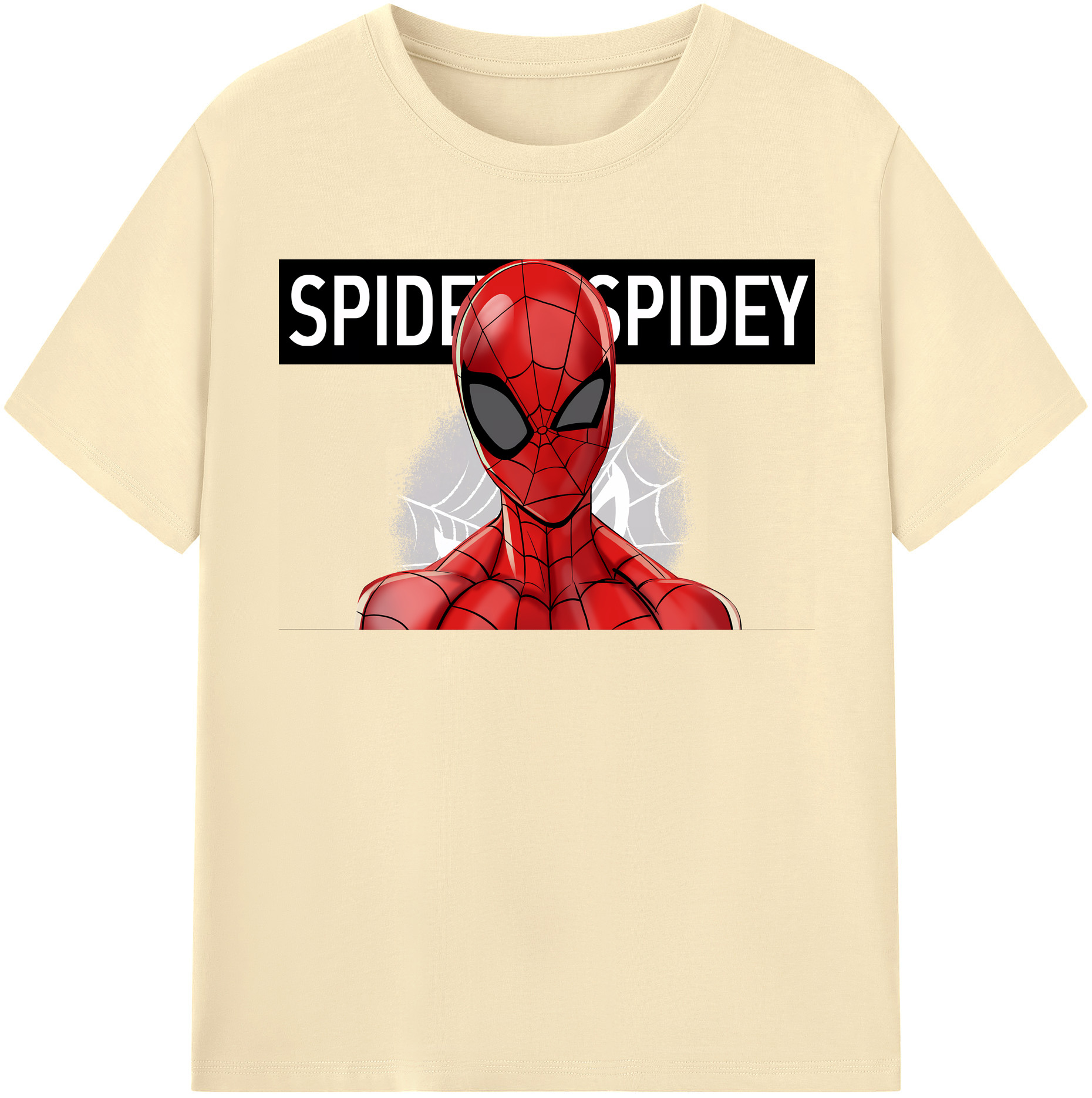 （画像用） Spider Man スパイダーマン 綿100％半袖Tシャツ（フロントプリント）