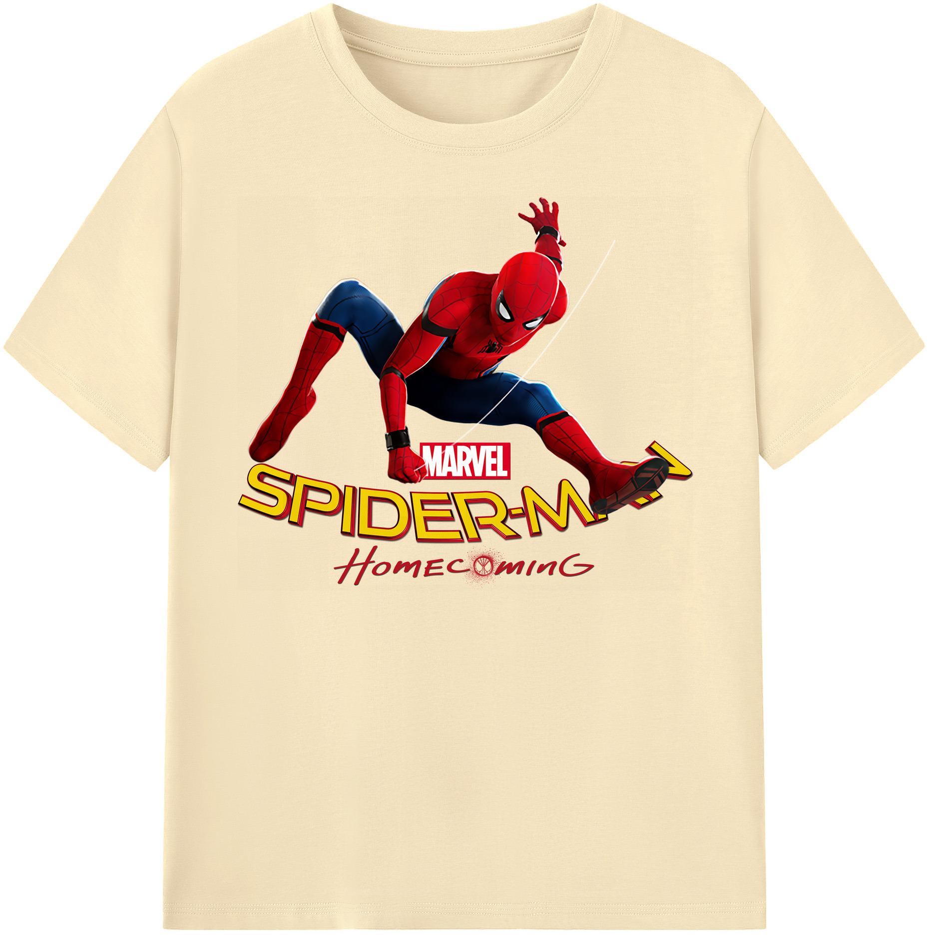 （画像用） Spider Man スパイダーマン 綿100％半袖Tシャツ（フロントプリント）