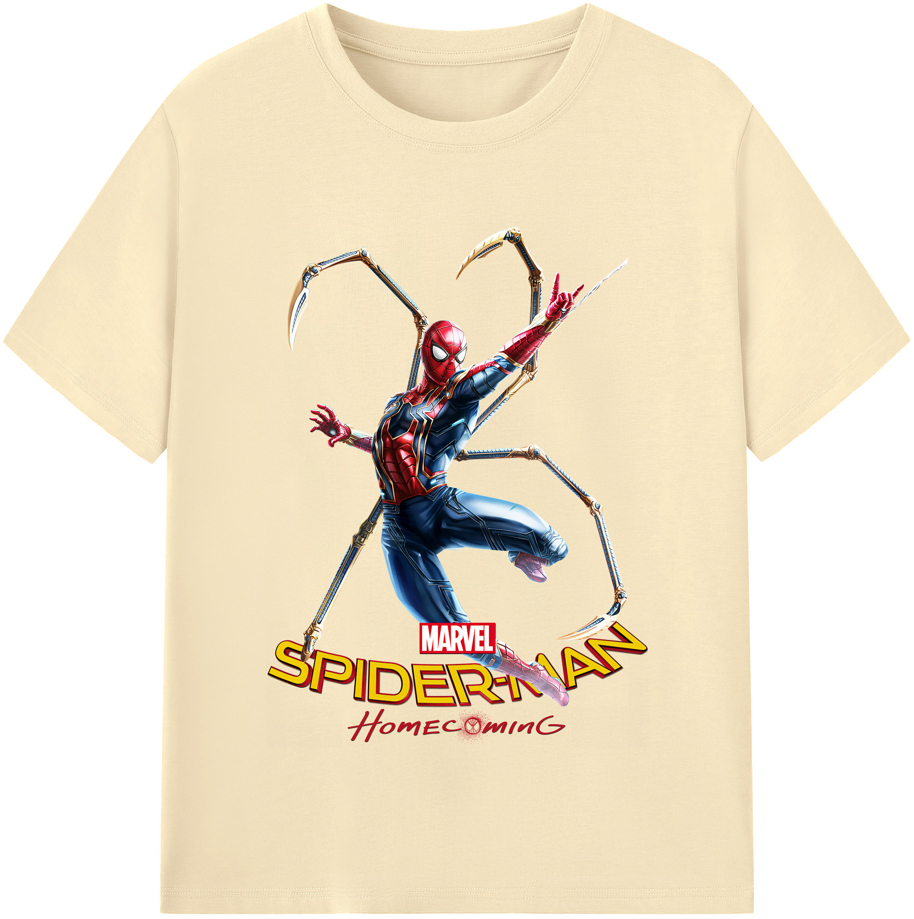 （画像用） Spider Man スパイダーマン 綿100％半袖Tシャツ（フロントプリント）