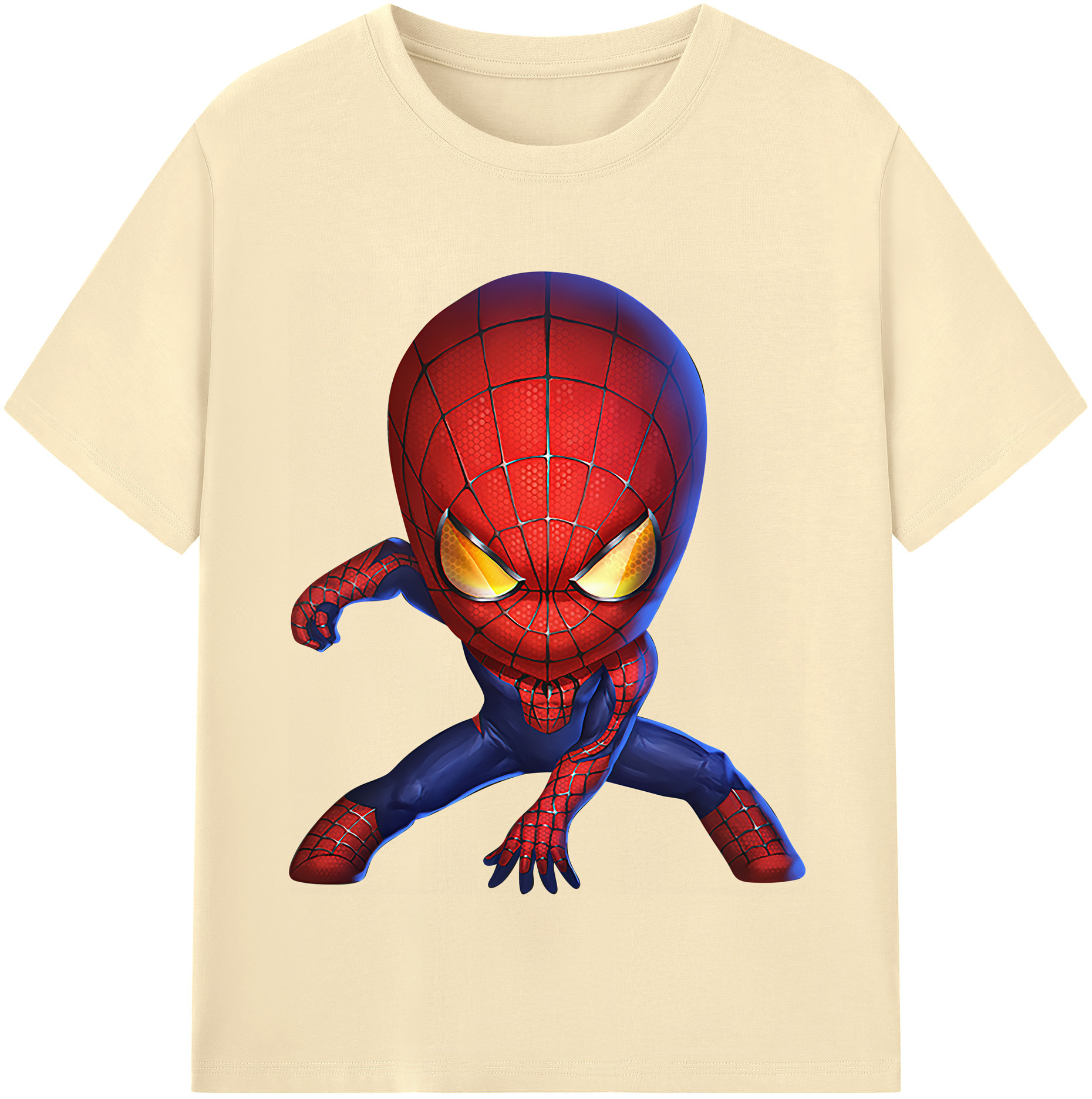 （画像用） Spider Man スパイダーマン 綿100％半袖Tシャツ（フロントプリント）