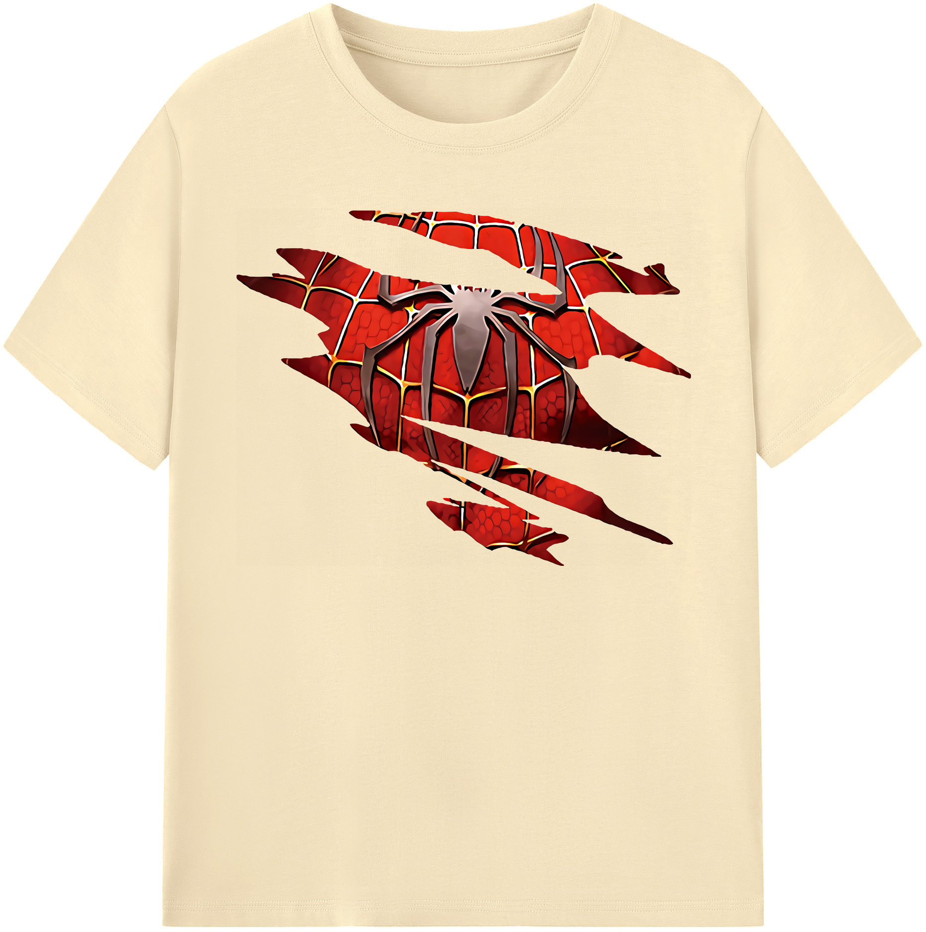 （画像用） Spider Man スパイダーマン 綿100％半袖Tシャツ（フロントプリント）