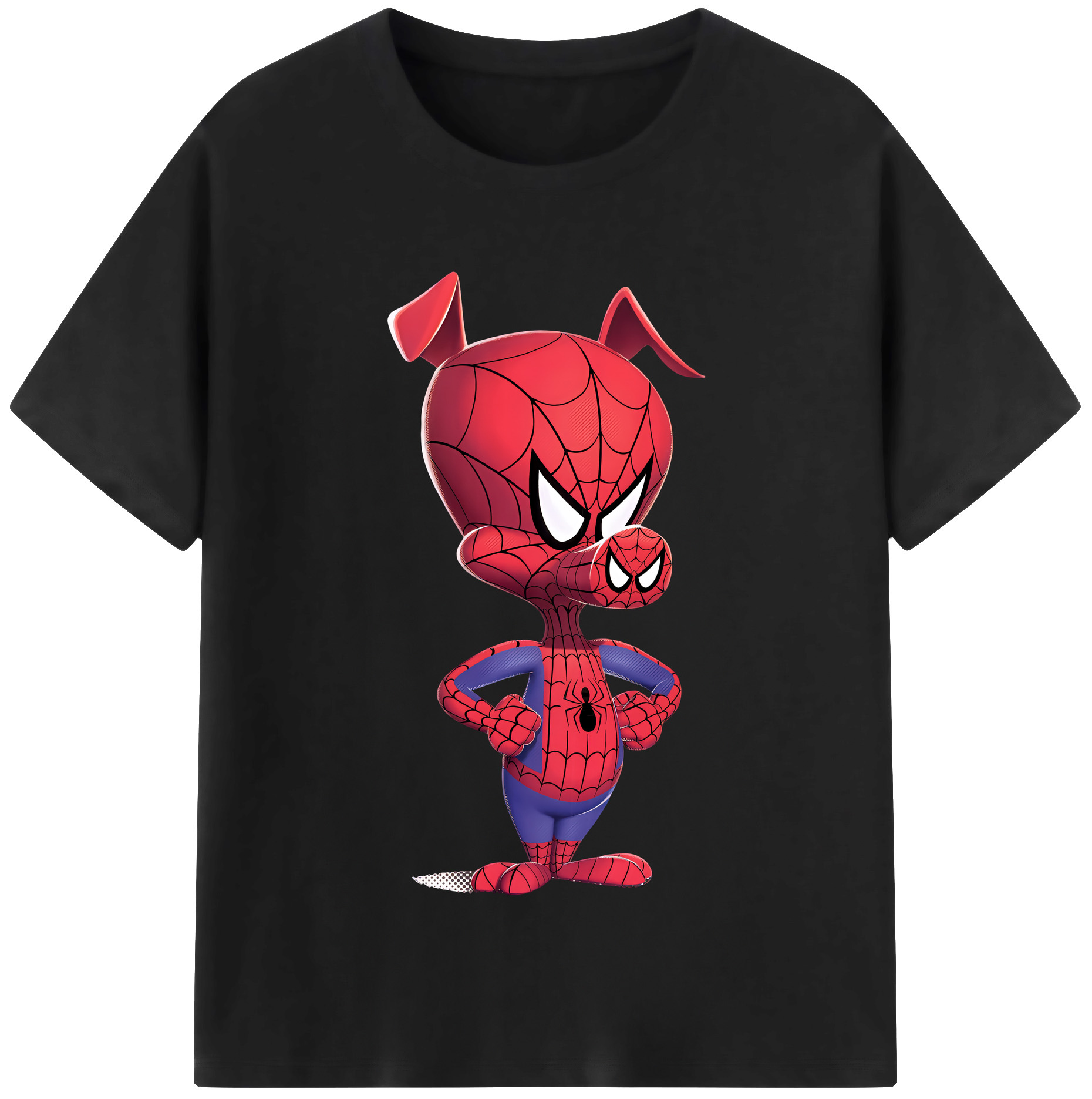 （画像用） Spider Man スパイダーマン 綿100％半袖Tシャツ（フロントプリント）