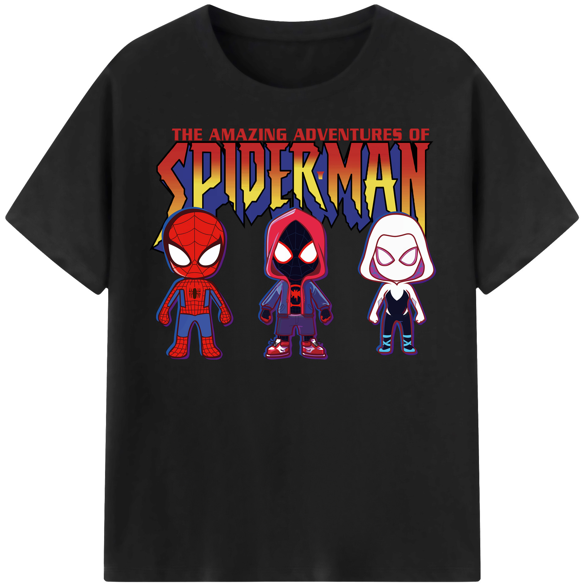 （画像用） Spider Man スパイダーマン 綿100％半袖Tシャツ（フロントプリント）