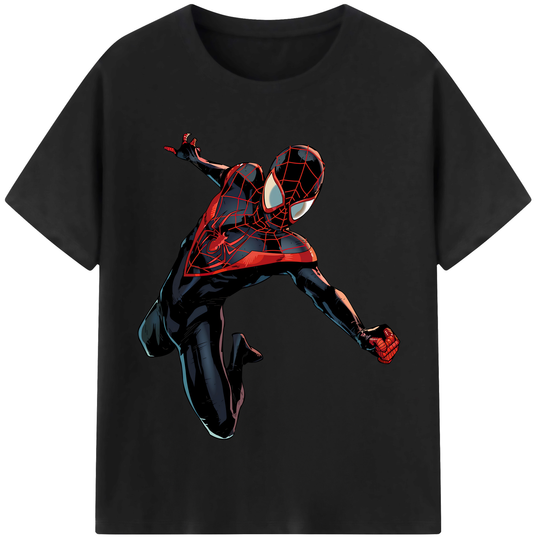 （画像用） Spider Man スパイダーマン 綿100％半袖Tシャツ（フロントプリント）