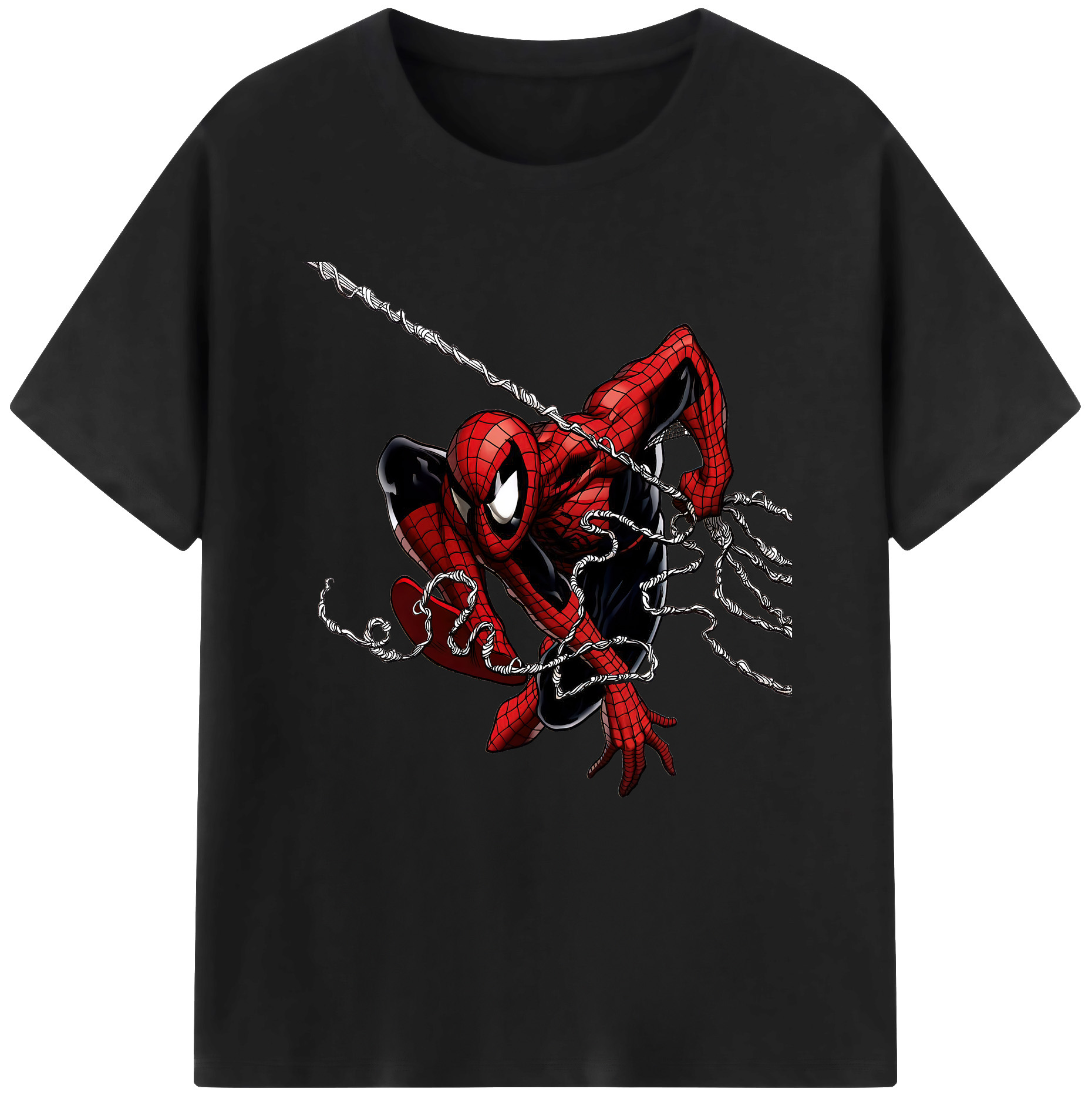 （画像用） Spider Man スパイダーマン 綿100％半袖Tシャツ（フロントプリント）